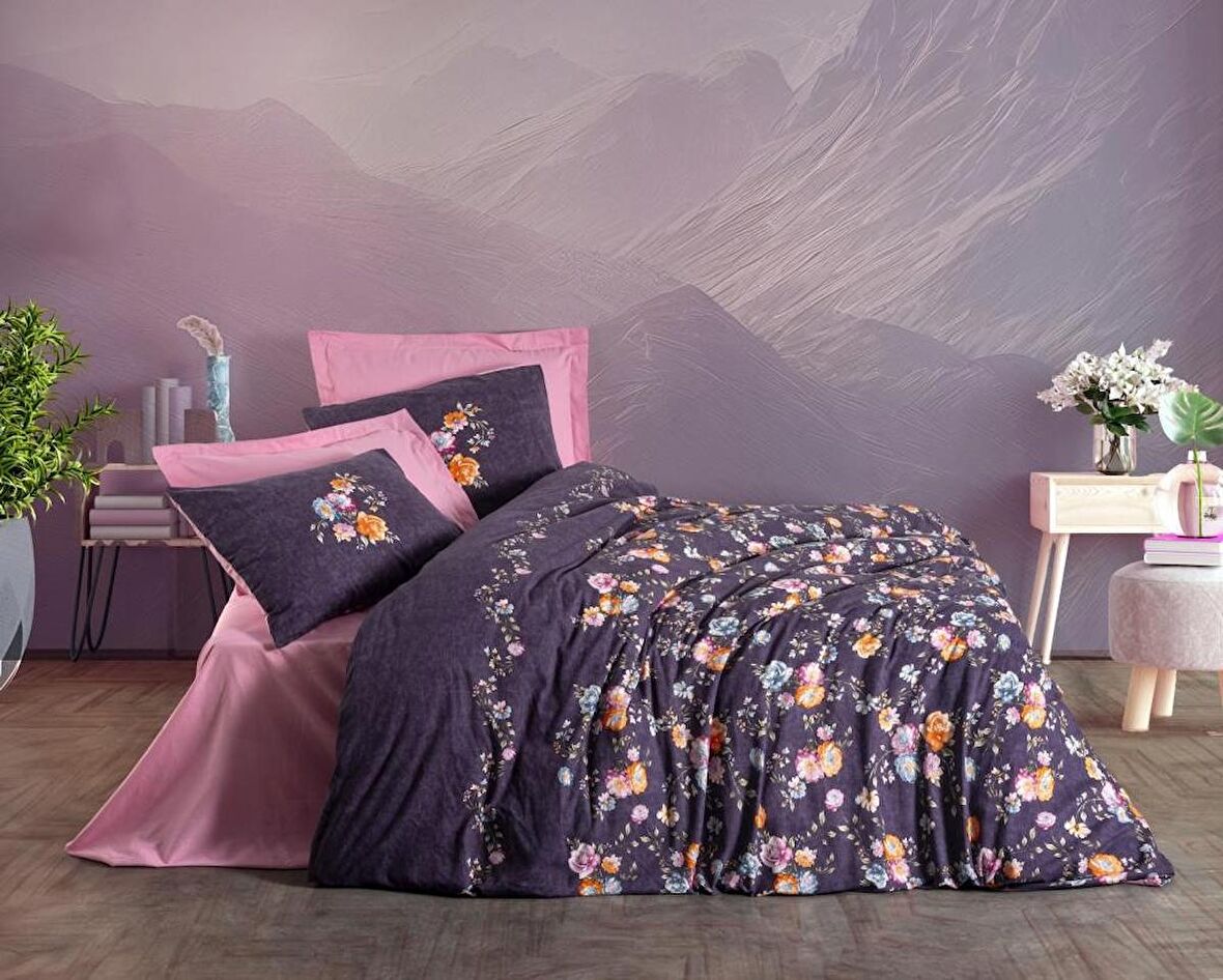 Cotton Box Tek Kişilik Feminen Nevresim Takımı Alessa Pembe