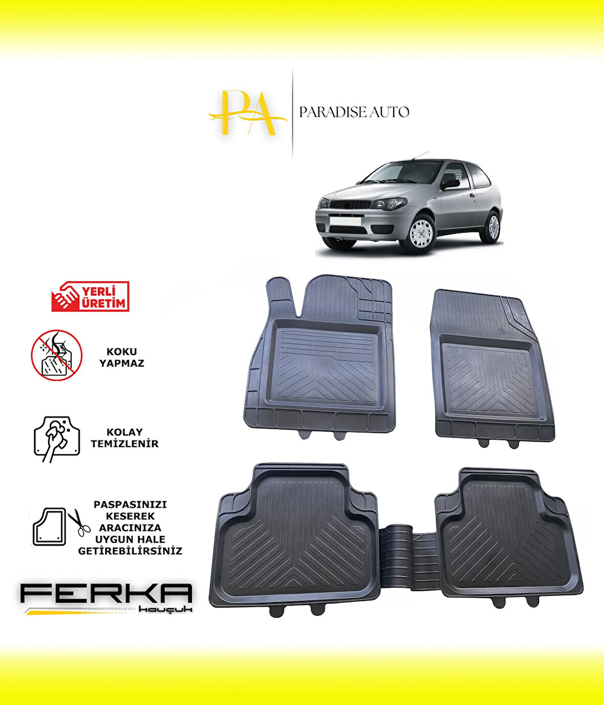 Fiat Palio 1996-2011 Uyarlanabilir Universal Havuzlu Paspas