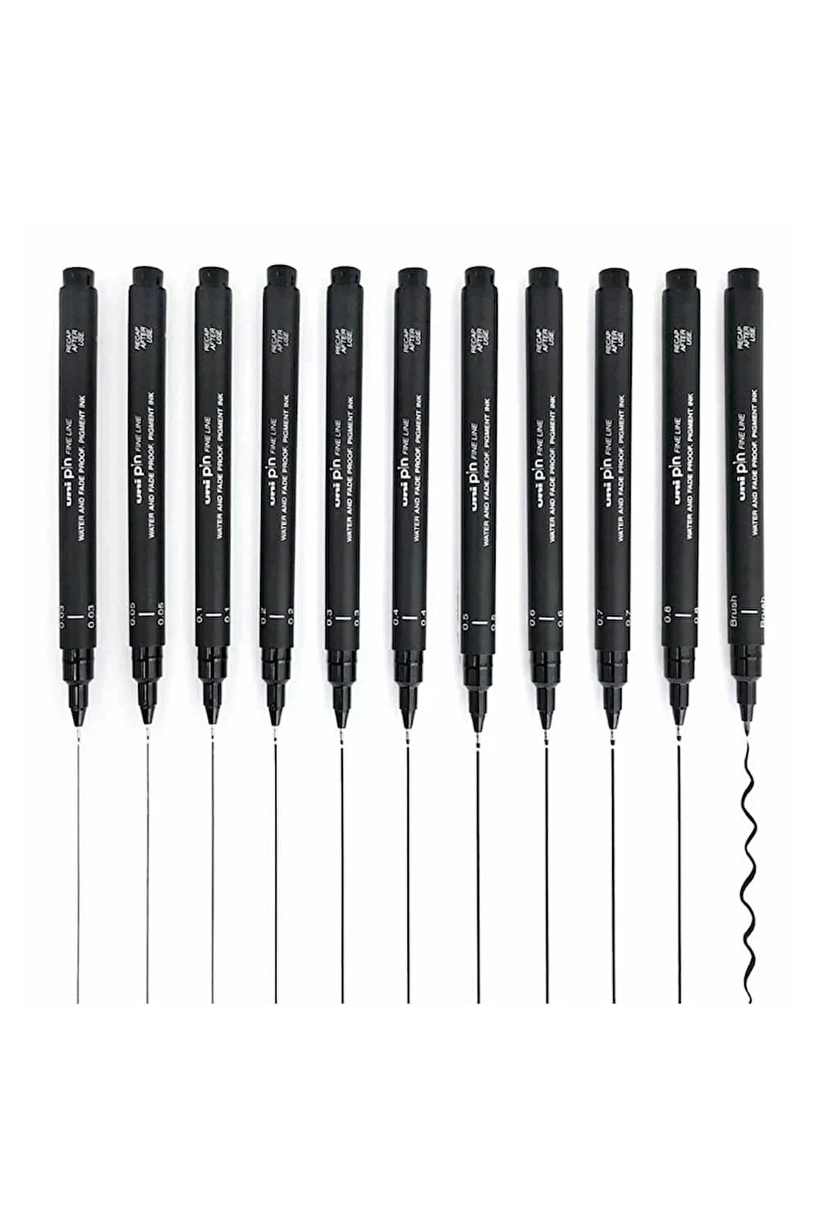 uni ball pin 0,05 Teknik Çizim Kalemi Siyah (3 Adet)