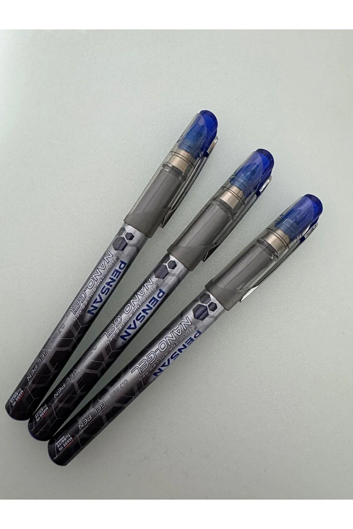 Roller Kalem Nano Gel Jel Bilye Uçlu 0.7 MM Mavi (3 Adet)