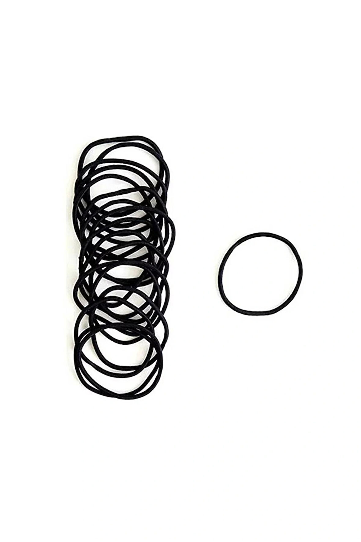 Lastik Toka Ince Siyah Esnek 20 Adet