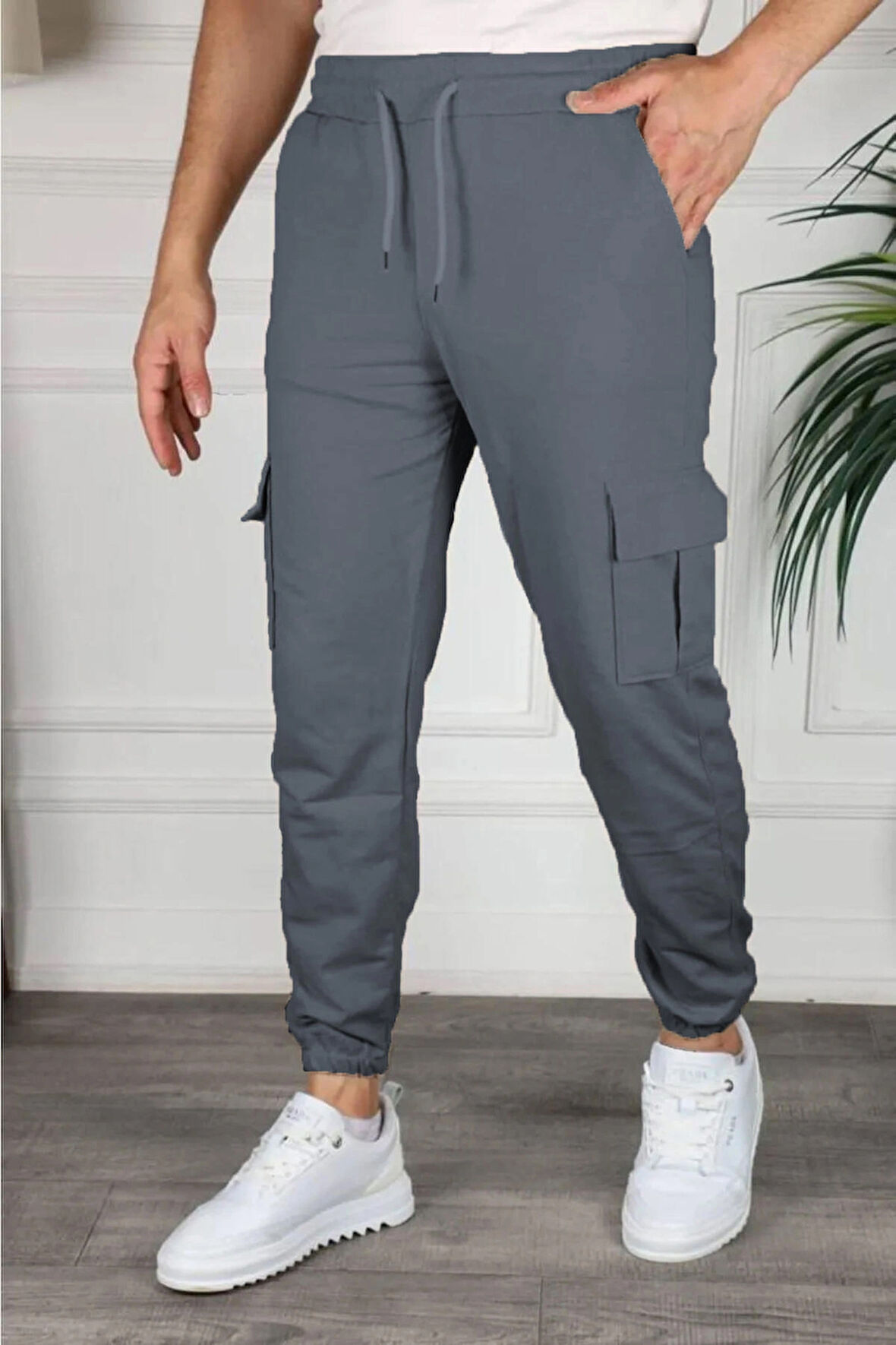 Kargo Cep Unisex Paça Lastikli Eşofman Altı
