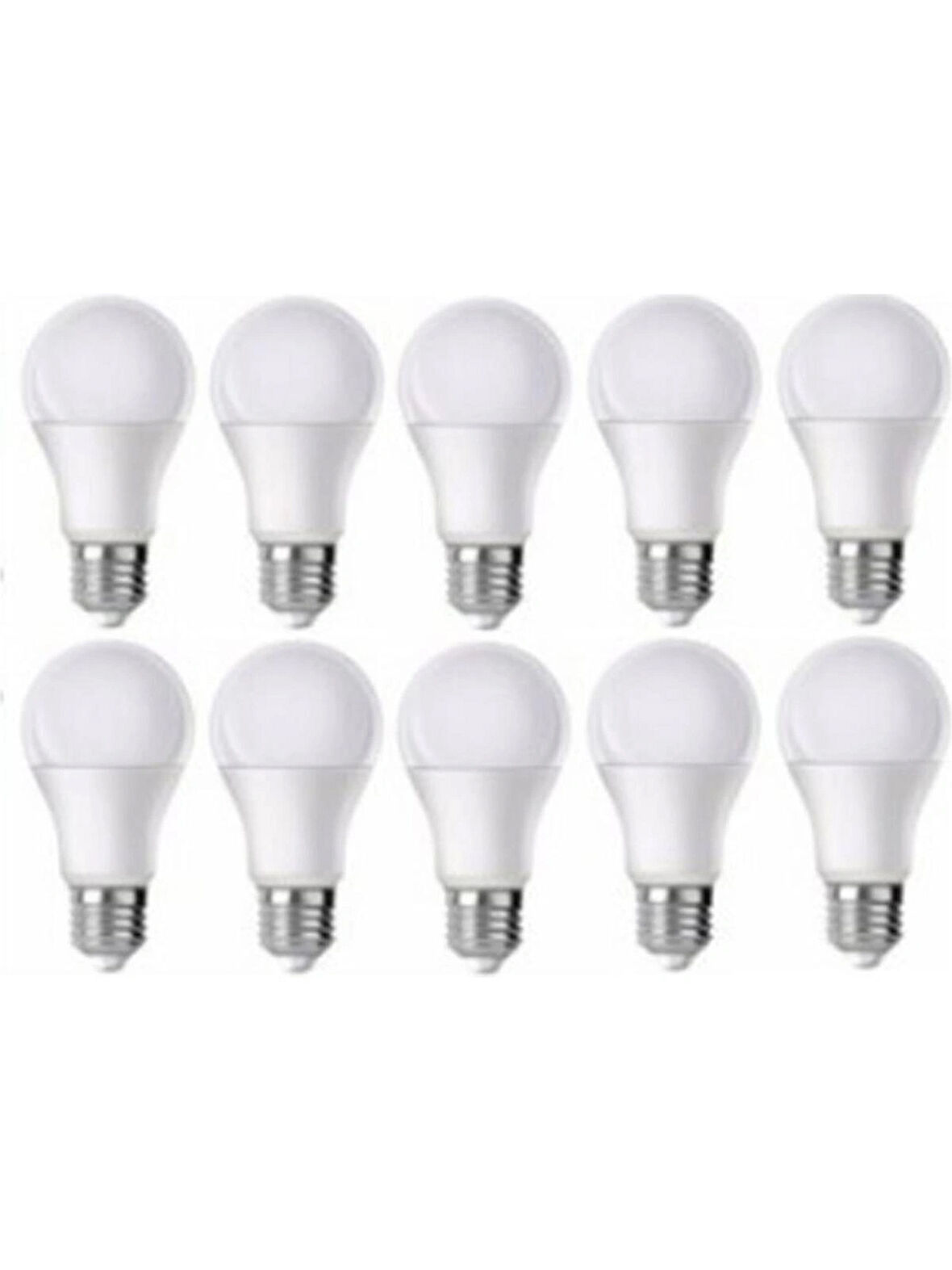 LED - 9W - Beyaz Işık - E27 - 10LU - Tasarruflu LED Ampul 9W Ampul