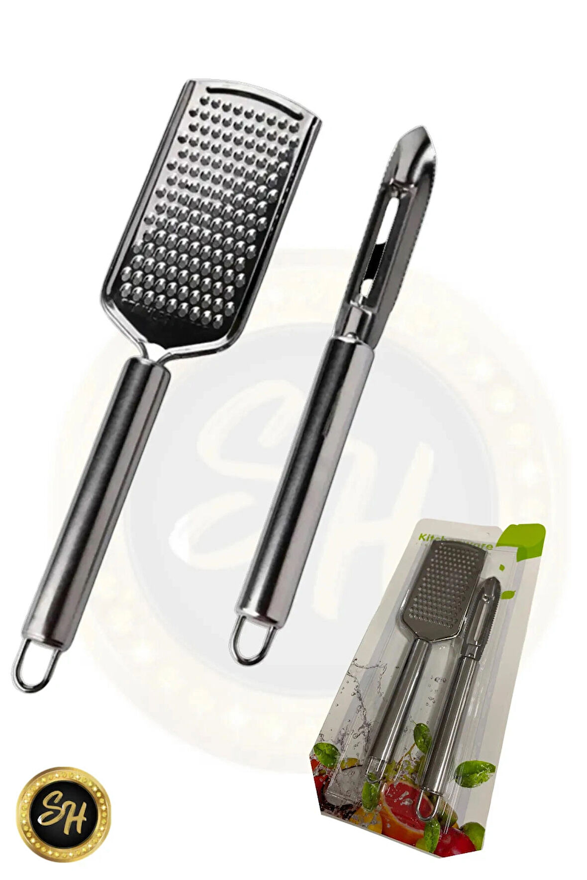 2'li Mutfak Meyve Sebze Salatalık Kabak Havuç El Rendesi Ve Patlıcan Dolma Biber Kabak Oyacak Seti