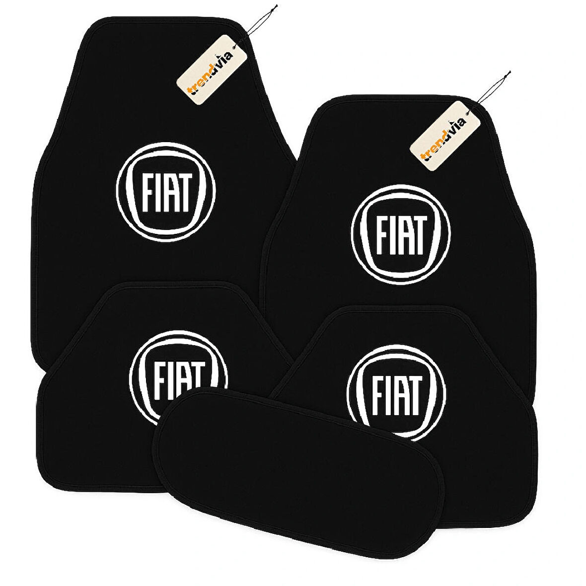Siyah Renk Fiat Logolu Halı Paspas Takımı 5’li Set – Aracınıza Özel Şık ve Dayanıklı Oto Aksesuar