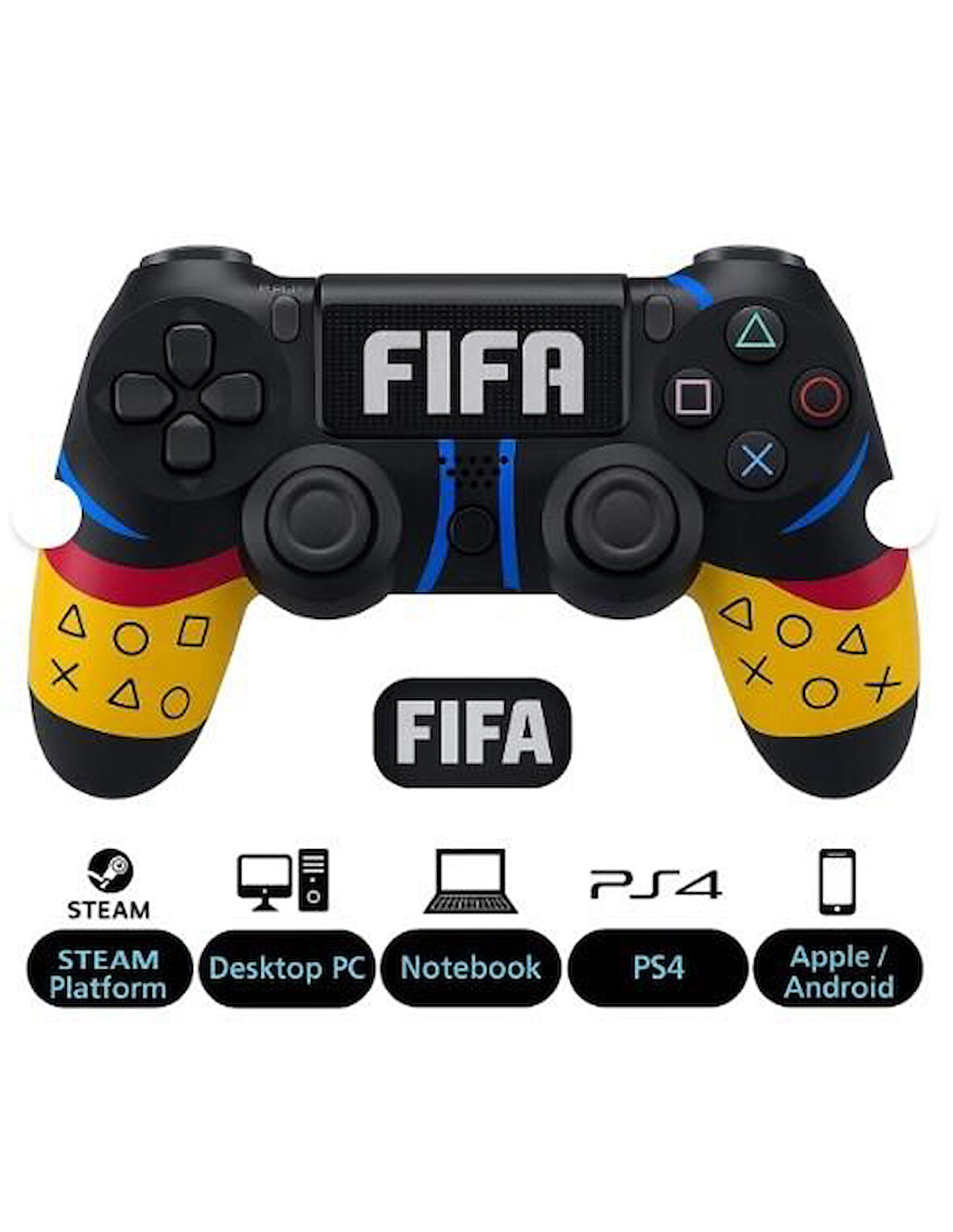  FIFA Temalı Kablosuz PS4 Oyun Kolu - Dualshock 4 Uyumlu Bluetooth Gamepad