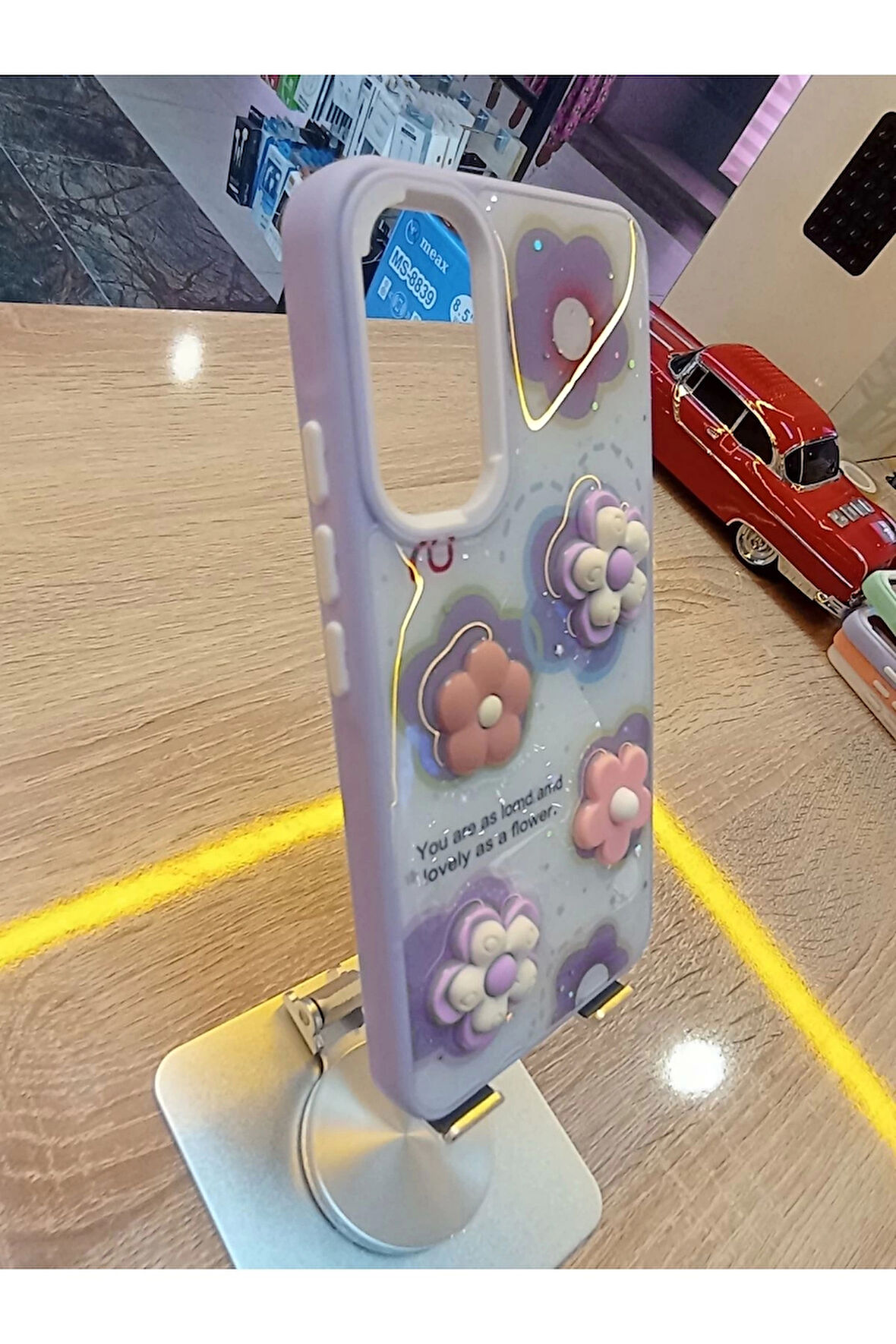 Samsung Galaxy A14 Uyumlu Kabartma Figürlü Darbe Korumalı Kapak Renkli Kılıf