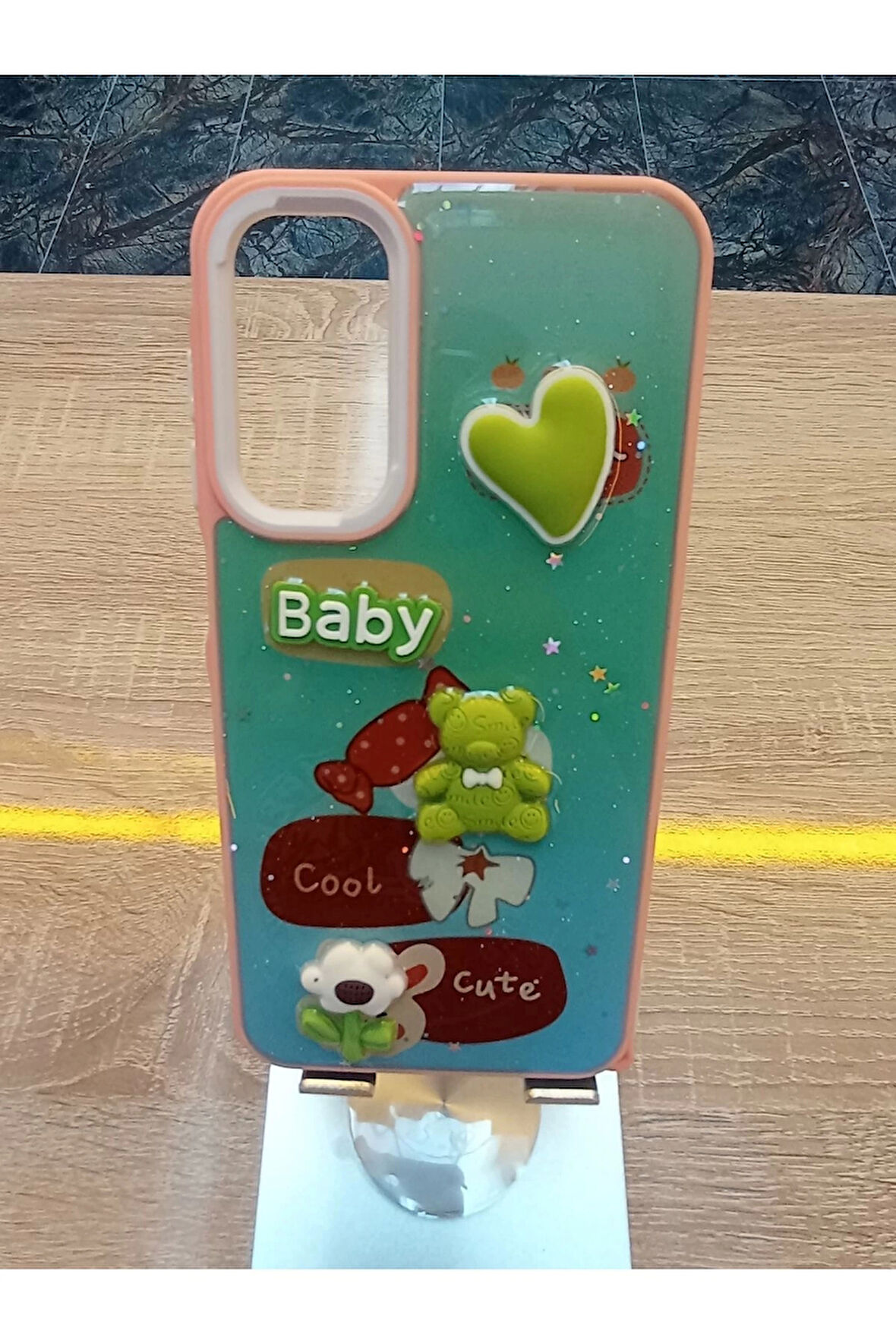 Samsung Galaxy A54 Uyumlu Kabartma Figürlü Darbe Korumalı Kapak Renkli Kılıf
