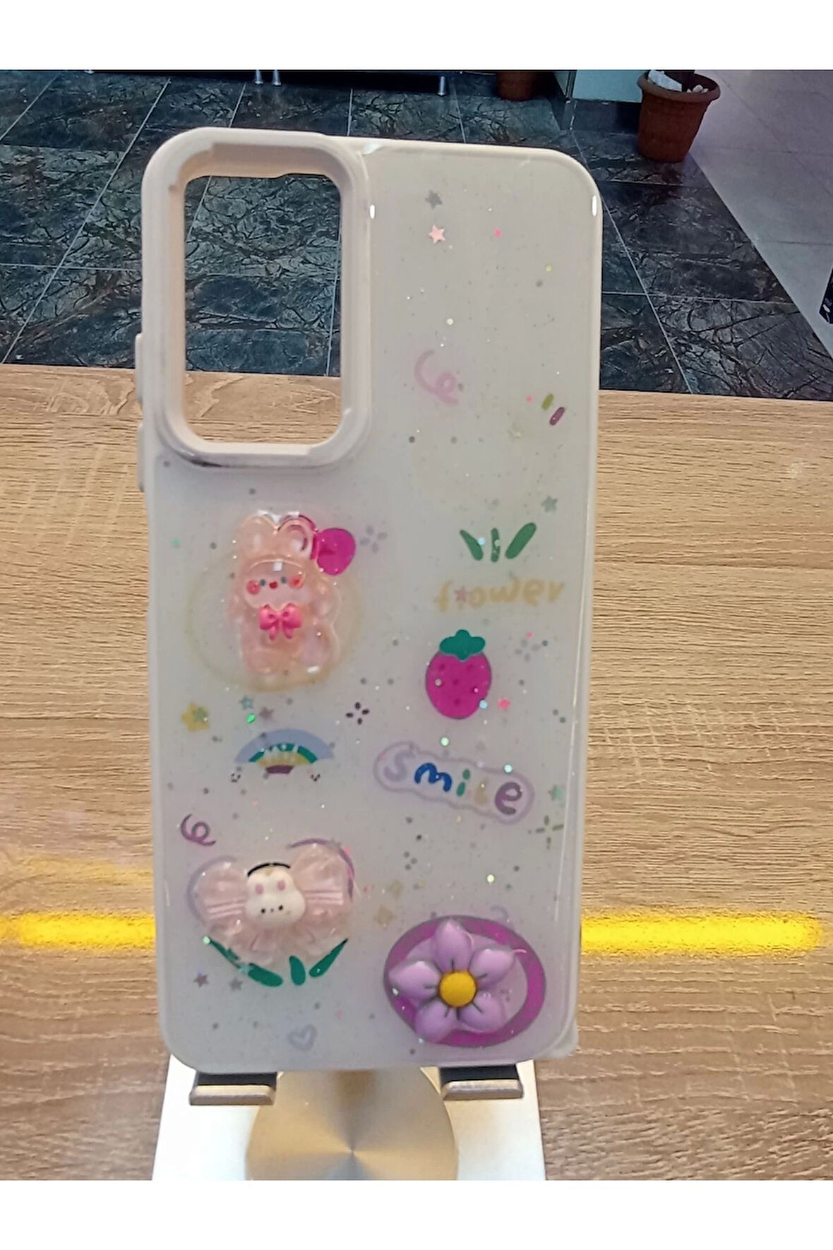 Samsung Galaxy A55 Uyumlu Kabartma Figürlü Darbe Korumalı Kapak Renkli Kılıf