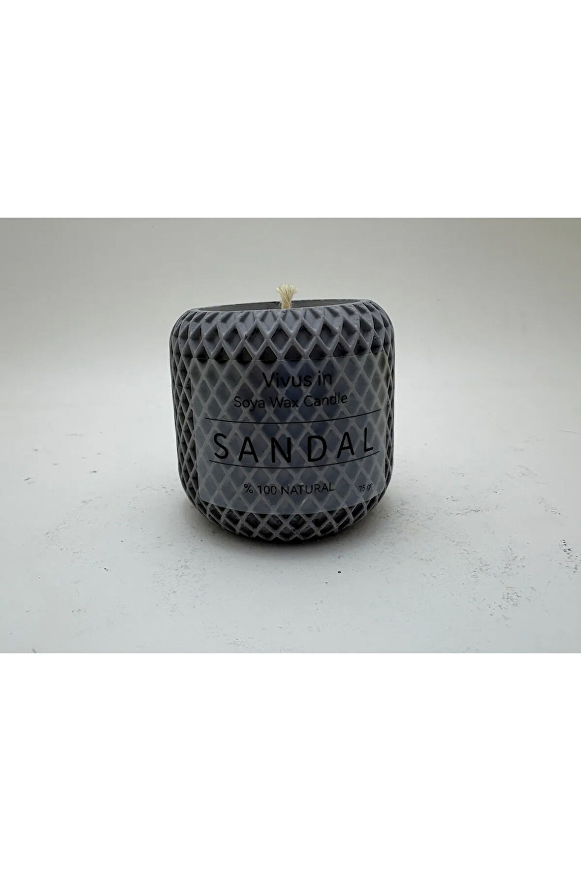 File Desenli Sandal kokulu %100 doğal Soya Mumu