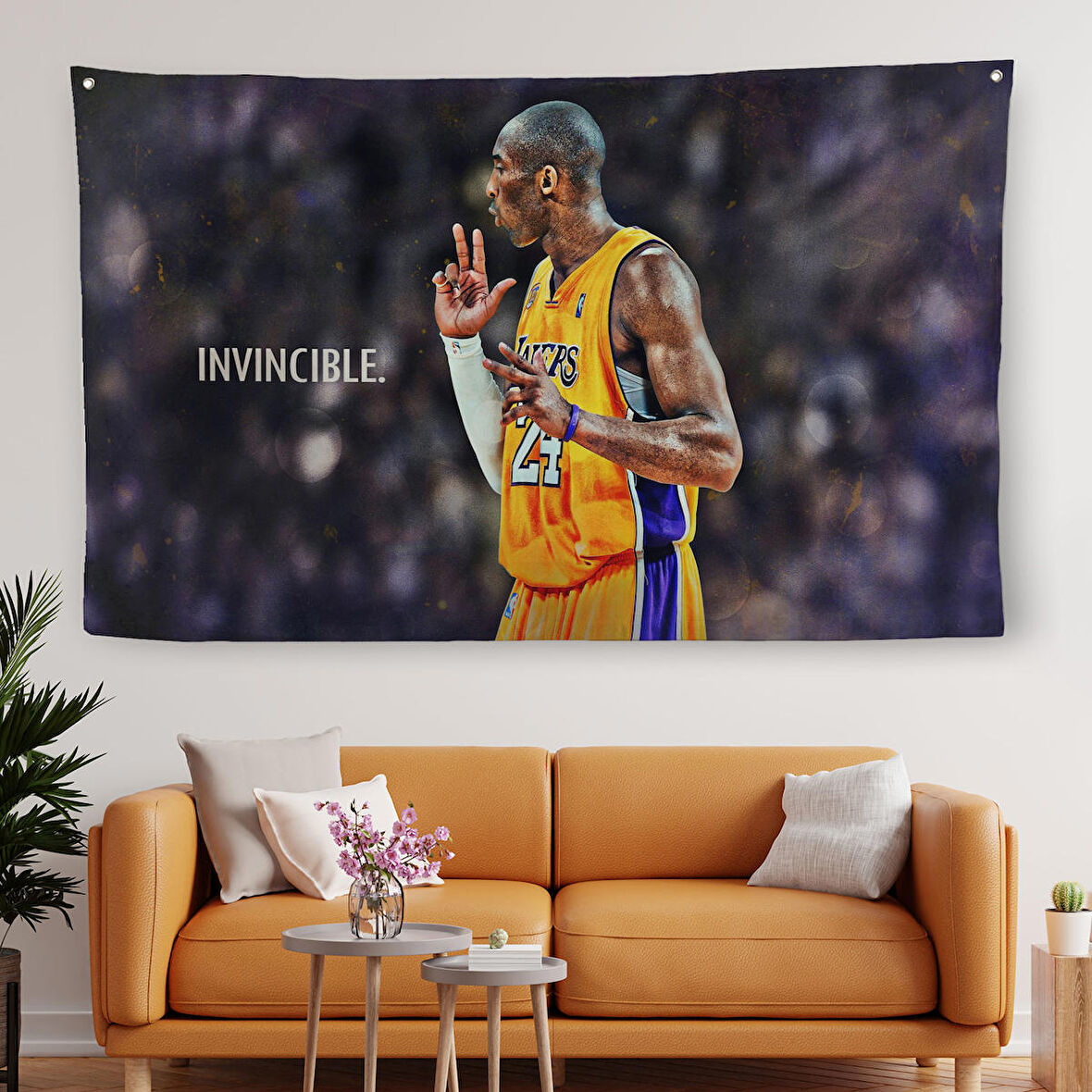 Kobe Bryant Invincible Black Mamba Kanvas Duvar Örtüsü-Halısı-5086