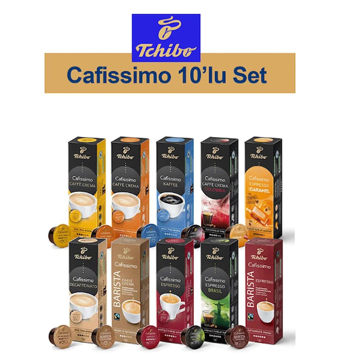 Cafissimo 10'lu Kahve Tadım Seti 10x10 100 adet