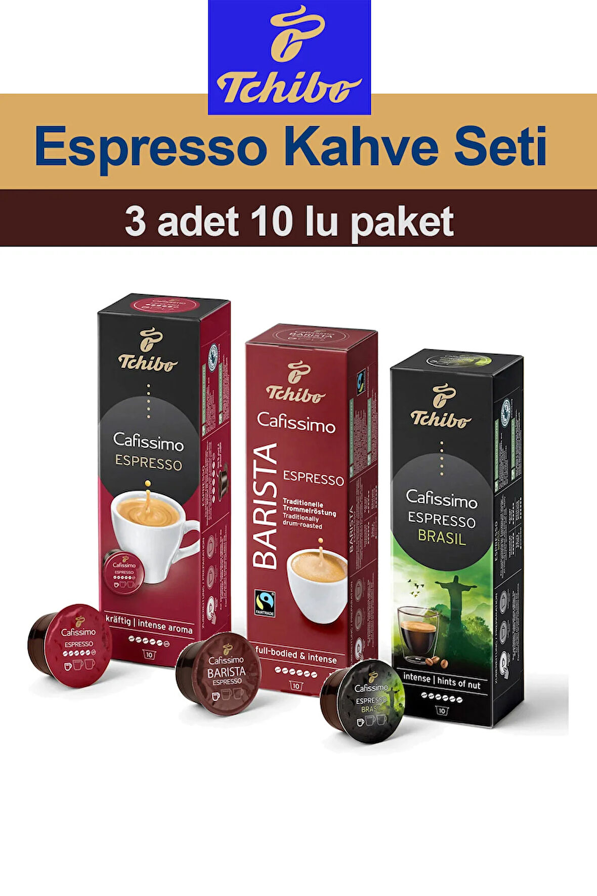 Cafissimo 3'lü Espresso Kahve Seti 3x10