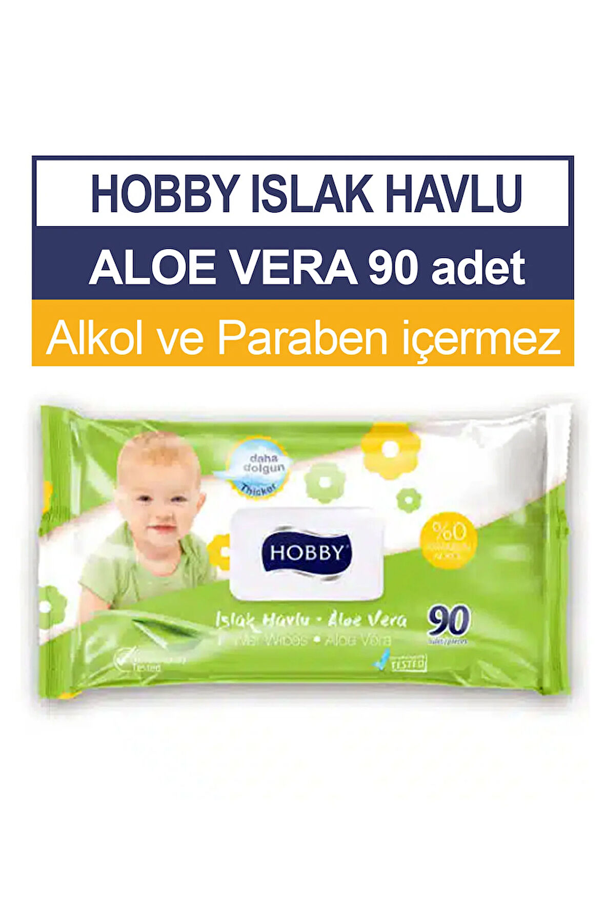 Islak Havlu Aloe Vera 90'lı