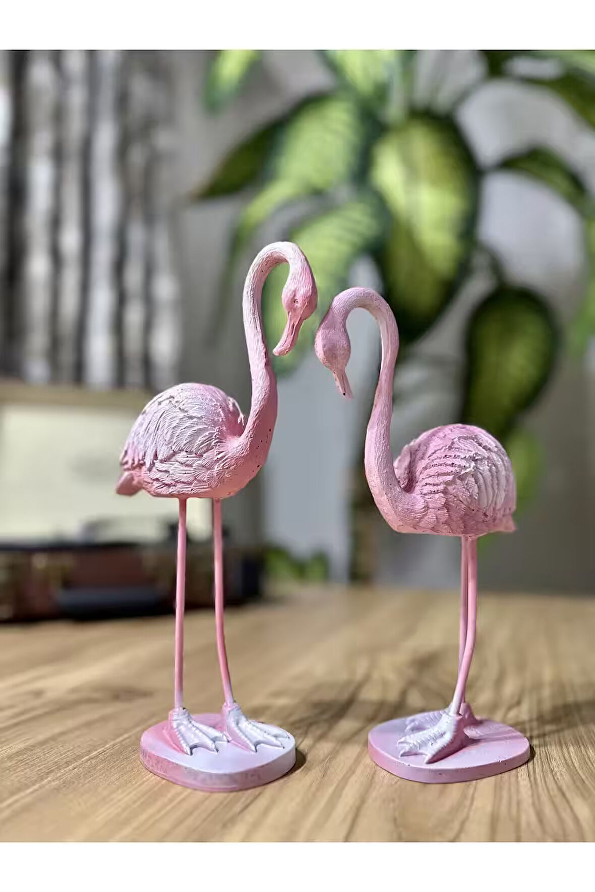 2'li Şık Dekoratif Flamingo Pembe Renk Dekor Obje Dekorasyon