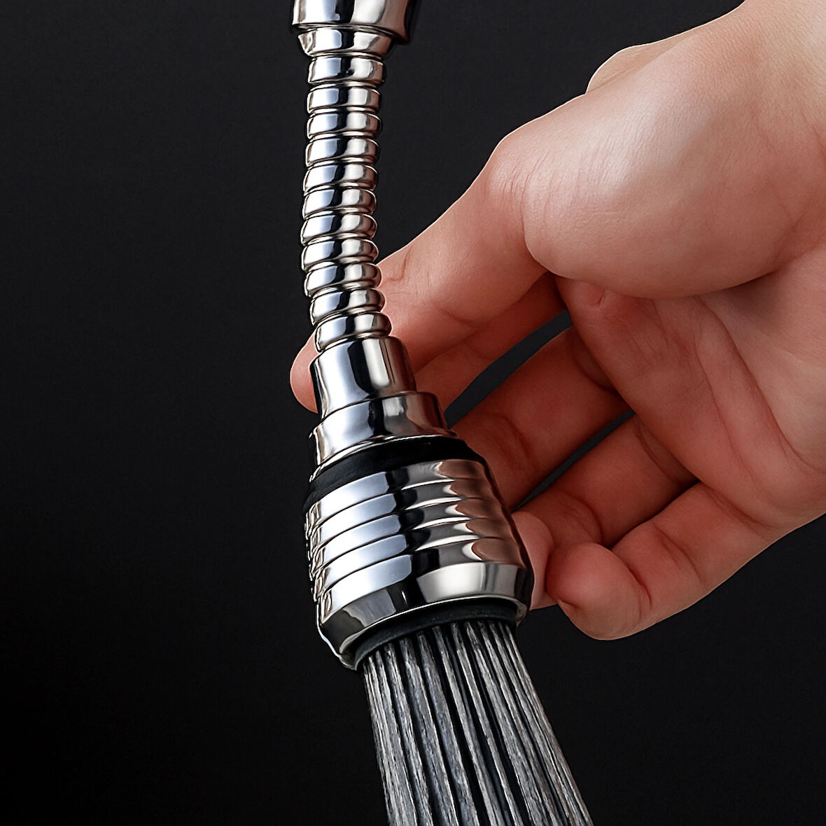 Turbo Flex Esnek Musluk Başlığı 2 Kademeli Ayarlı 360° Dönebilen Su Tasarruflu Başlık