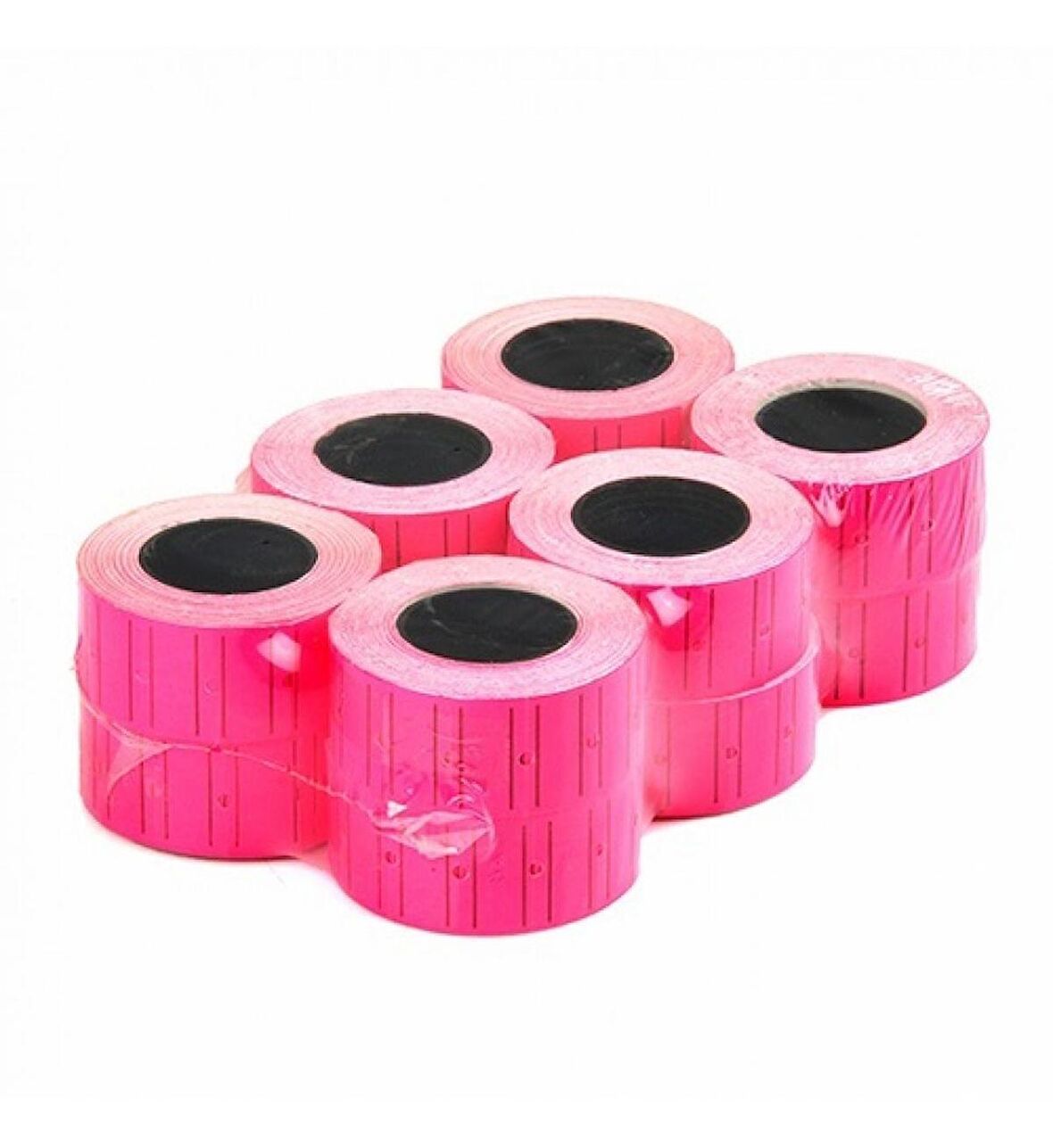 Motex Fiyat Etiketleme Makinası Pembe Floresan Renk Etiketi Metosu ( 24 Rulo ) (21mmx12mm)