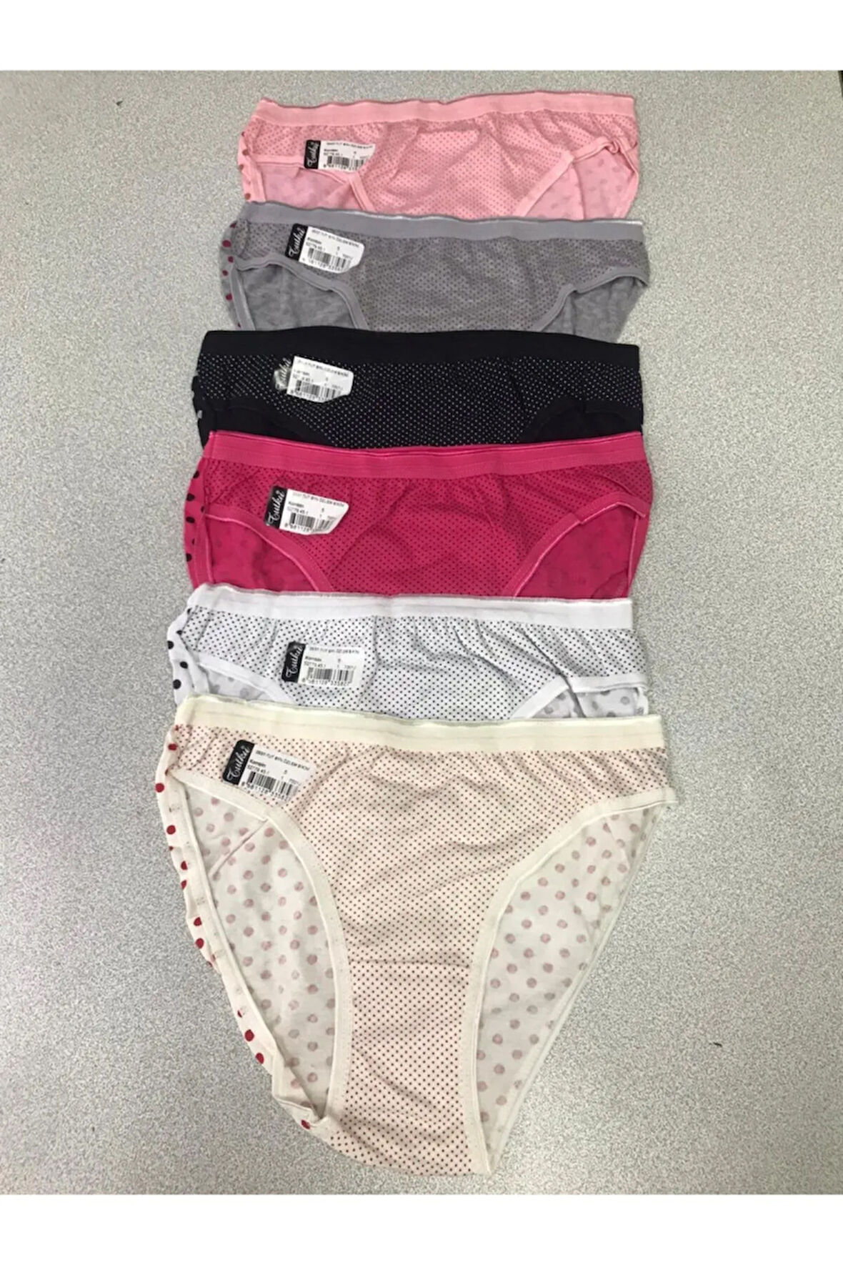 12'li Paket Bayan Kadın Desenli Bikini Külot Asorti Kilot