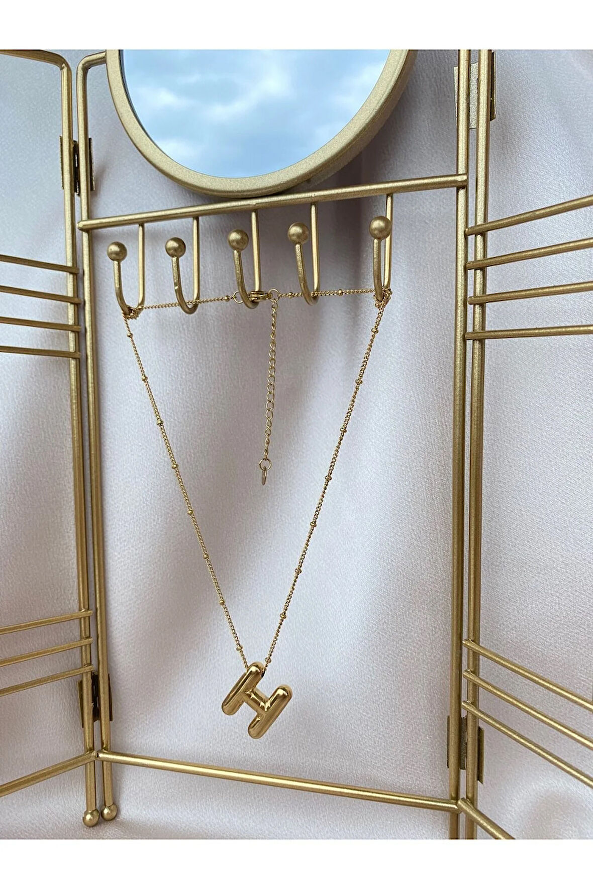 H Harfi Balon Harf Çelik Kolye