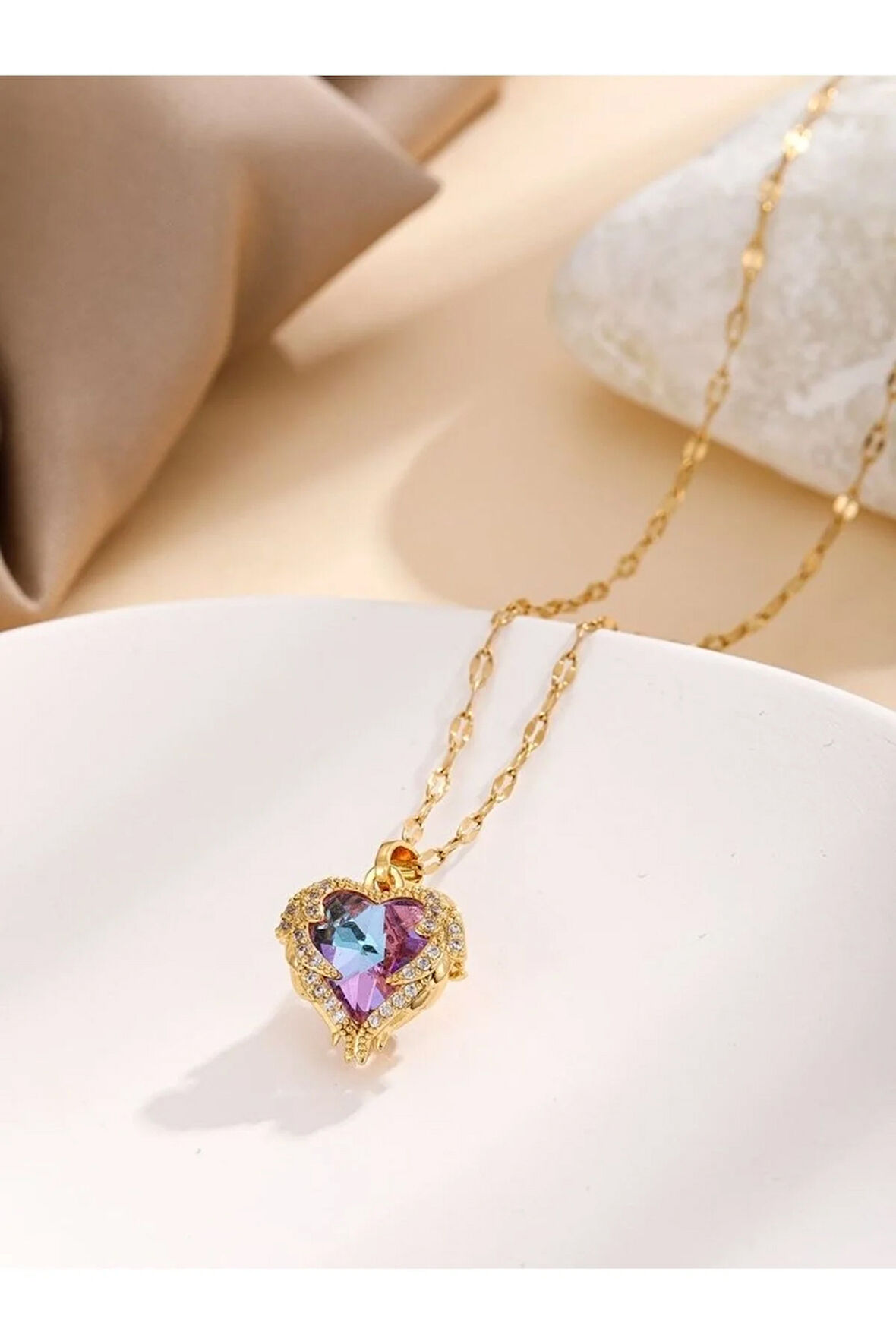 Okyanus Kalpli Çelik Kolye