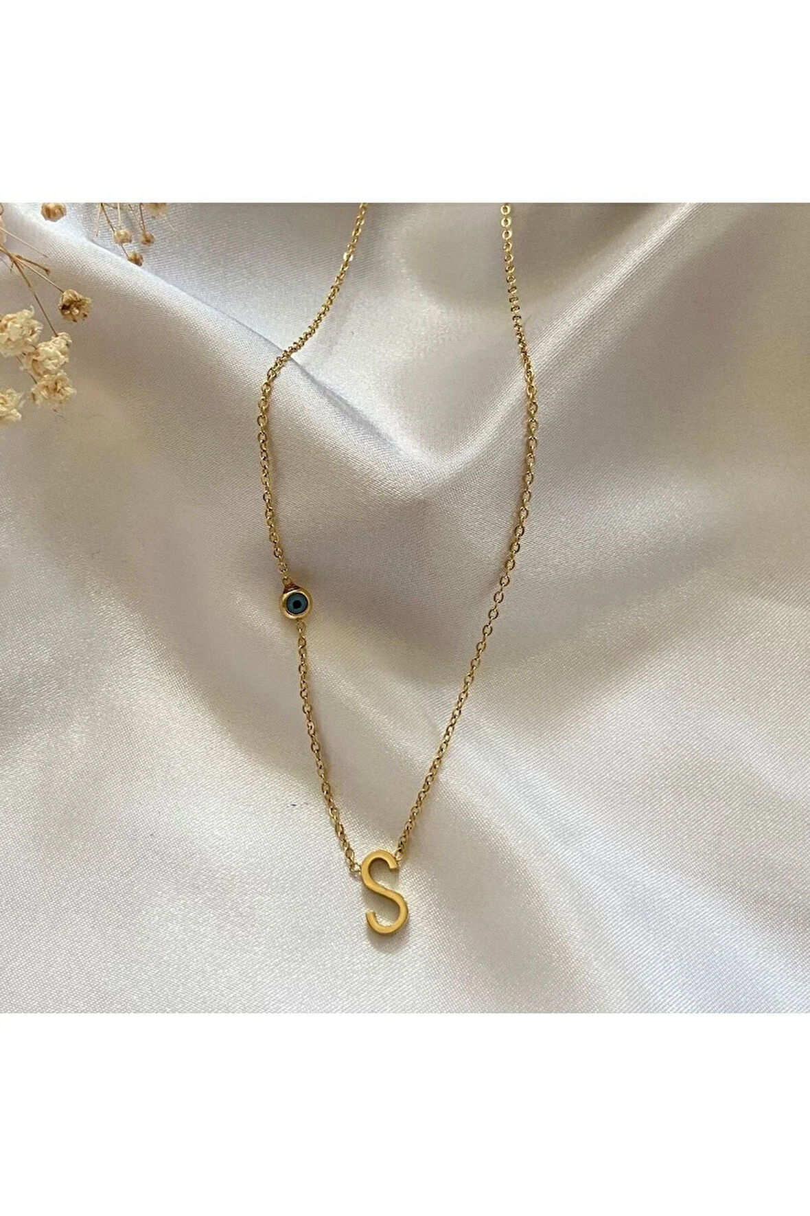 Çelik S Harf Kolye