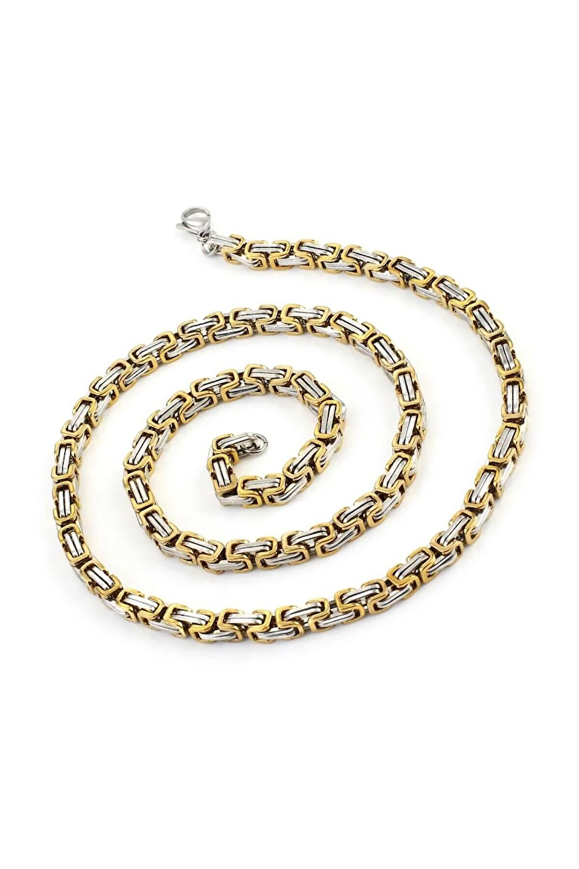 Kral Model Erkek Çelik Zincir Kolye Erkeğe Sevgiliye Hediye Ck11t