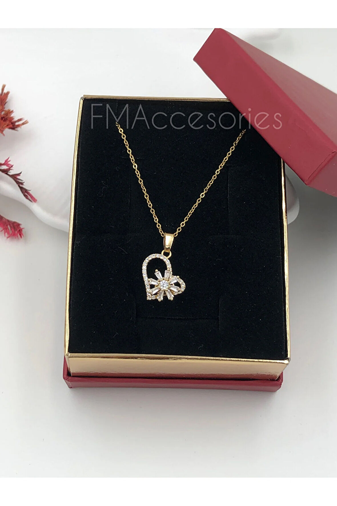 Çelik Kadın Kolye Paslanmaz Çelik 14k Gold Kadın 45 cm Kolye Antialerjik HEDİYE KUTULU