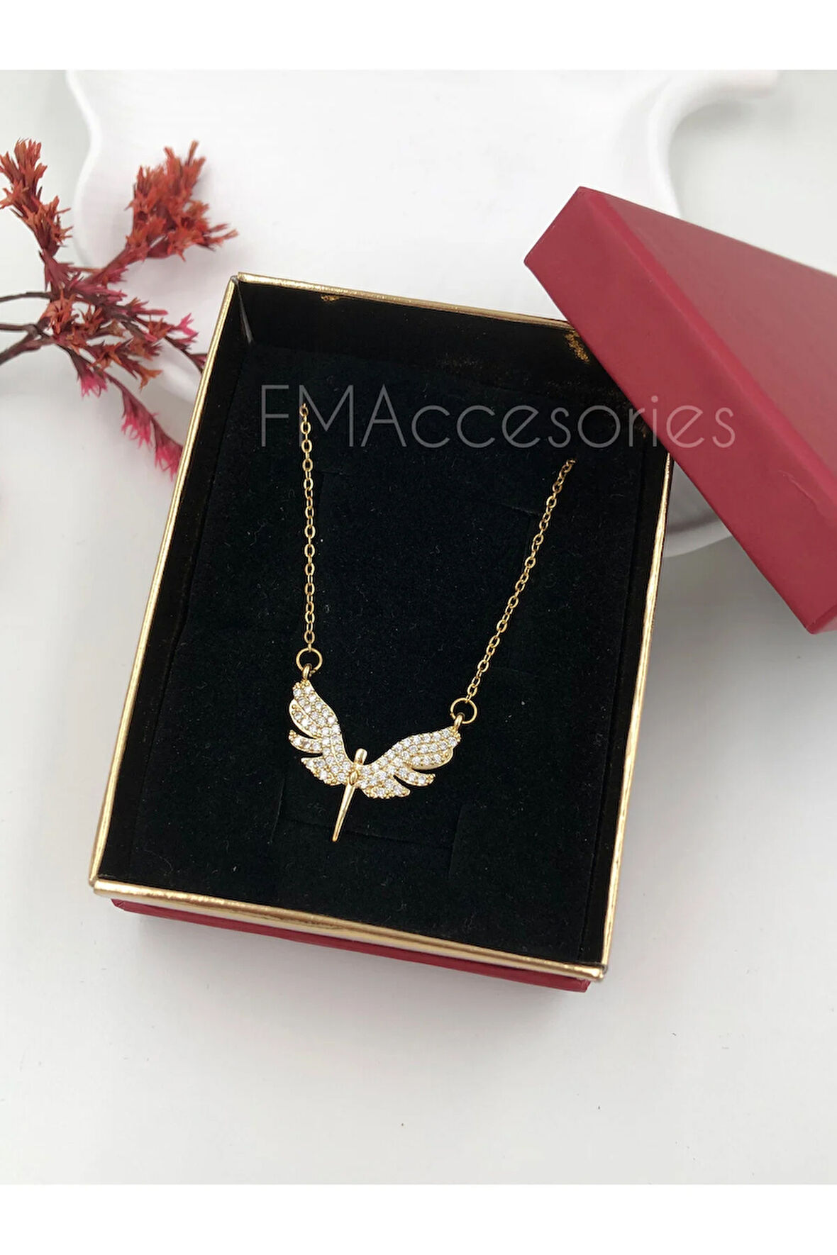 Çelik Kadın Kolye Paslanmaz Çelik 14k Gold Kadın 45 cm Kolye Antialerjik HEDİYE KUTULU