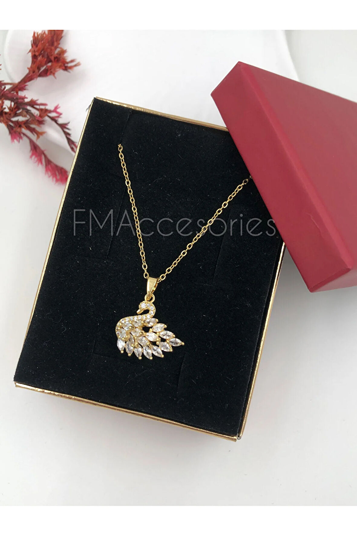 Çelik Kadın Kolye Paslanmaz Çelik 14k Gold Kadın 45 cm Kolye Antialerjik HEDİYE KUTULU