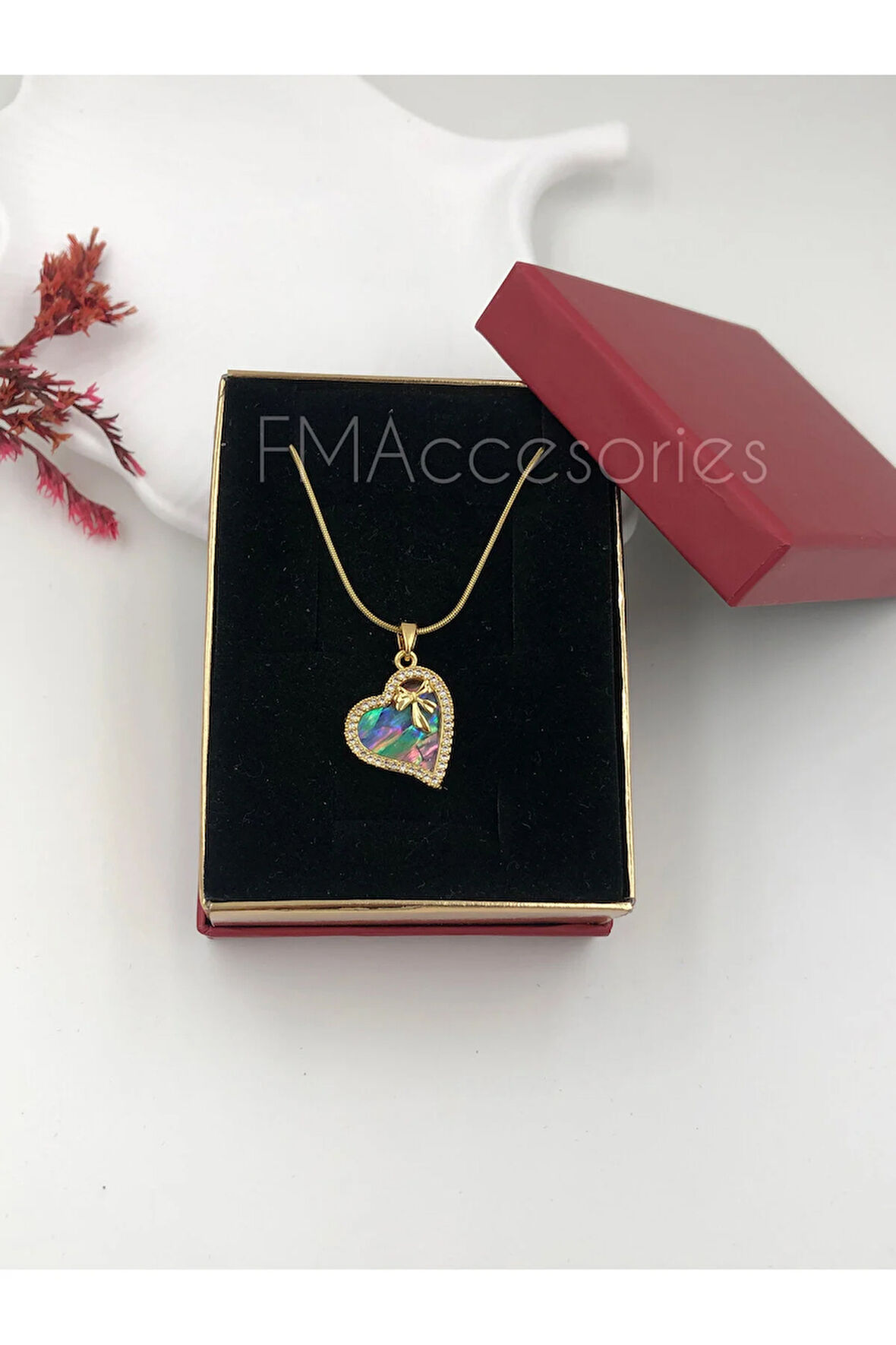 Çelik Kadın Kolye Paslanmaz Çelik 14k Gold Kadın 45 cm Kolye Antialerjik HEDİYE KUTULU