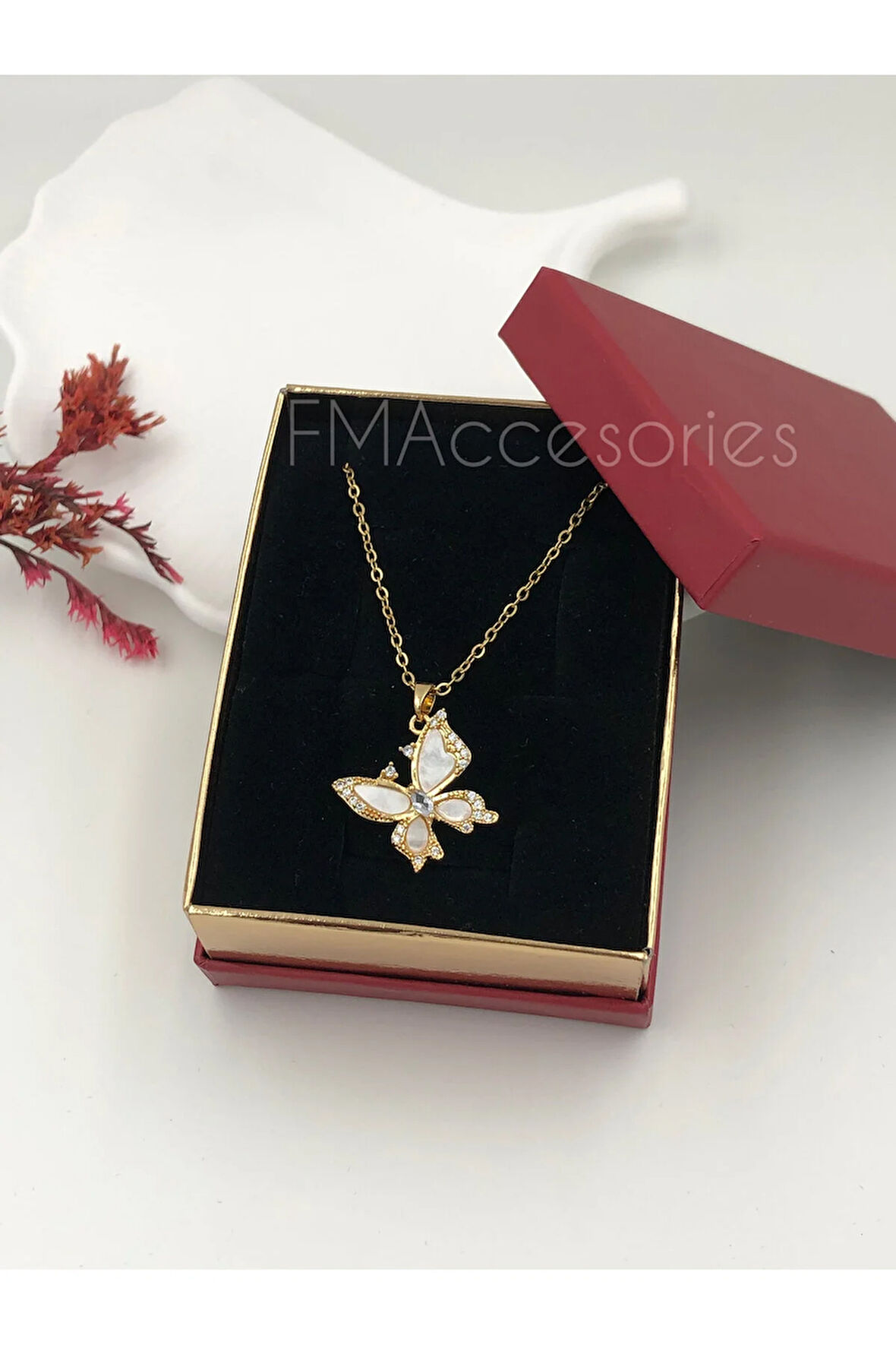 Çelik Kadın Kolye Paslanmaz Çelik 14k Gold Kadın 45 cm Kolye Antialerjik HEDİYE KUTULU