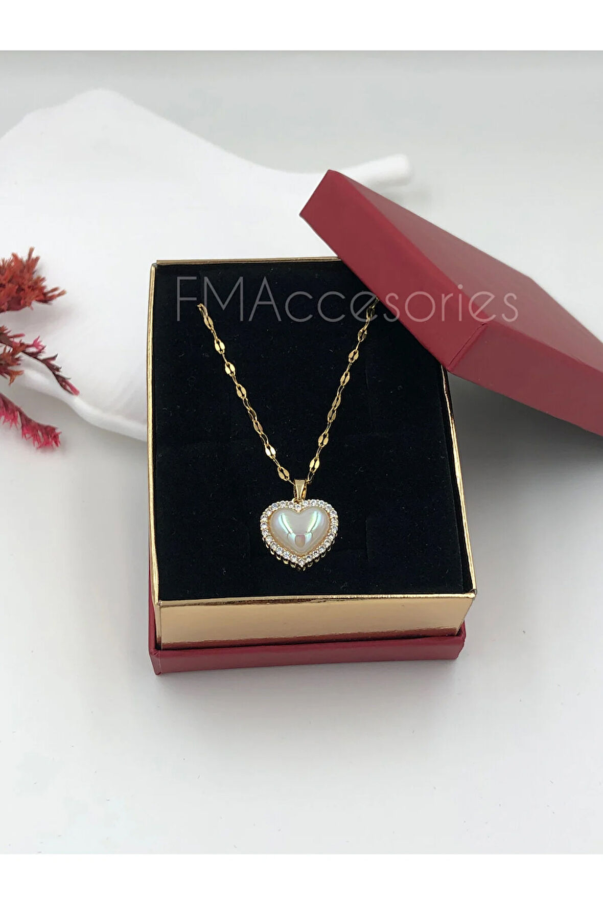 Çelik Kadın Kolye Paslanmaz Çelik 14k Gold Kadın 45 cm Kolye Antialerjik HEDİYE KUTULU