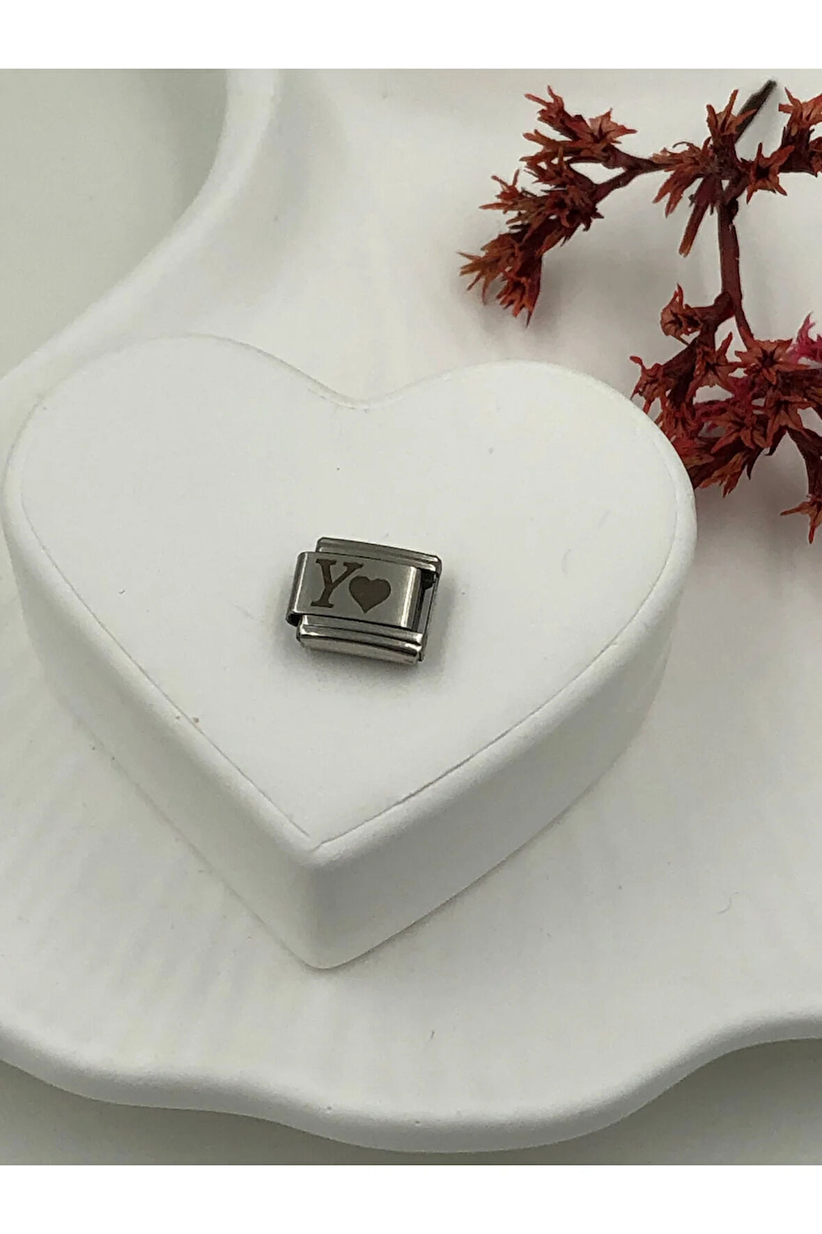 Y Harfli Paslanmaz Çelik Italyan Charm Bileklik Kişiselleştirme Eki Link