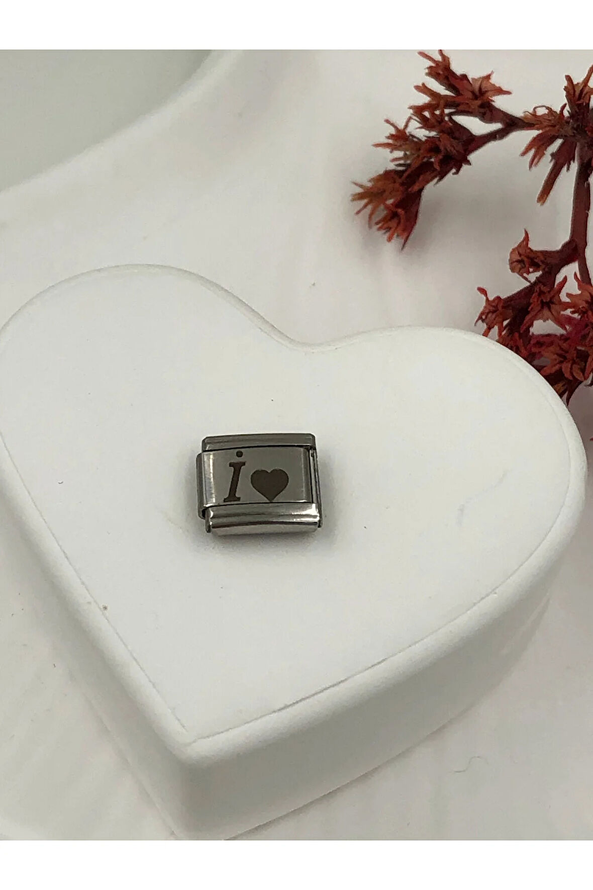 İ Harfli Paslanmaz Çelik Italyan Charm Bileklik Kişiselleştirme Eki Link