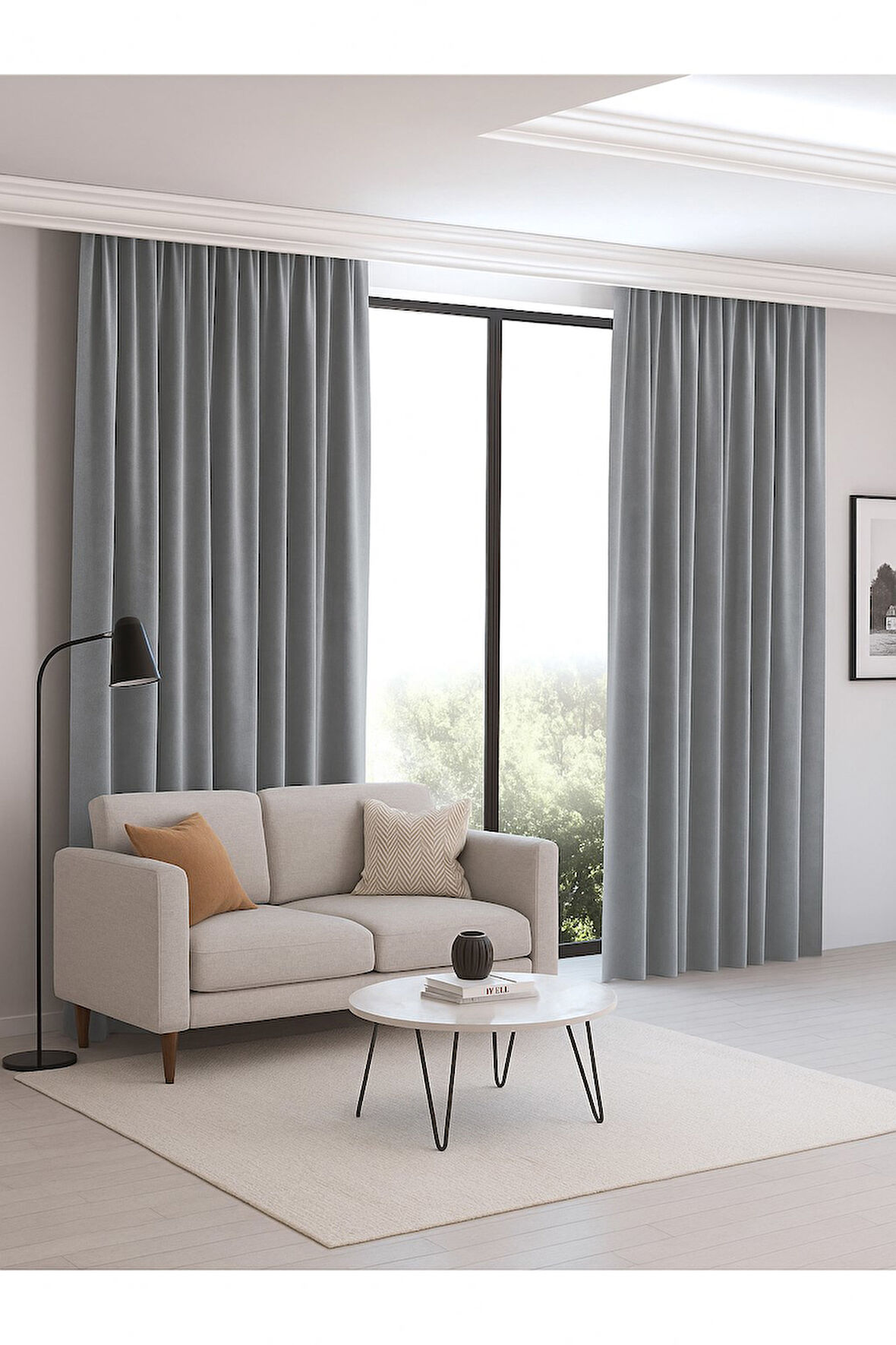Düz Renk Fon Perde 2 Parça 145cm x 245cm