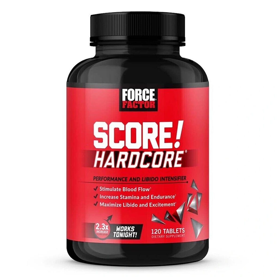 Force Factor Score Hardcore Maca , Ginseng Yohimbine  Tongkat ali Agmatine sulfate 120 Tablet (Erkeklere Özel)