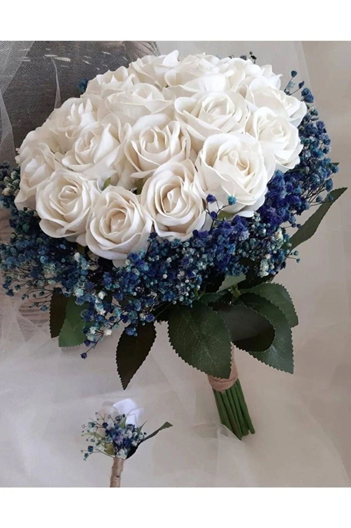 Gerçek Görünümlü Yapay Gelin Buketi