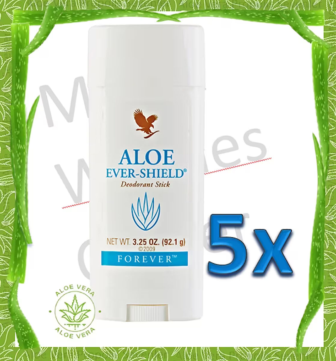 Forever Aloe Ever-Shield Deodorant Stick 92.1Gr -(Alüminyum Tuzu İçermez)- 5 adet