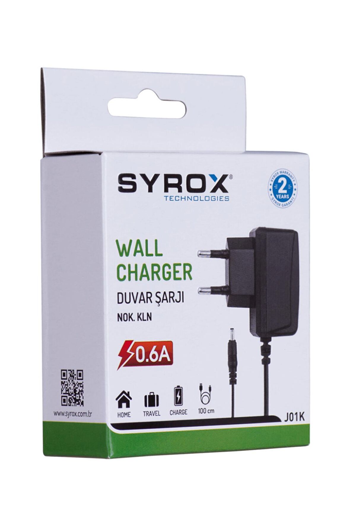 Syrox Kalın Uç Şarj Aleti Siyah