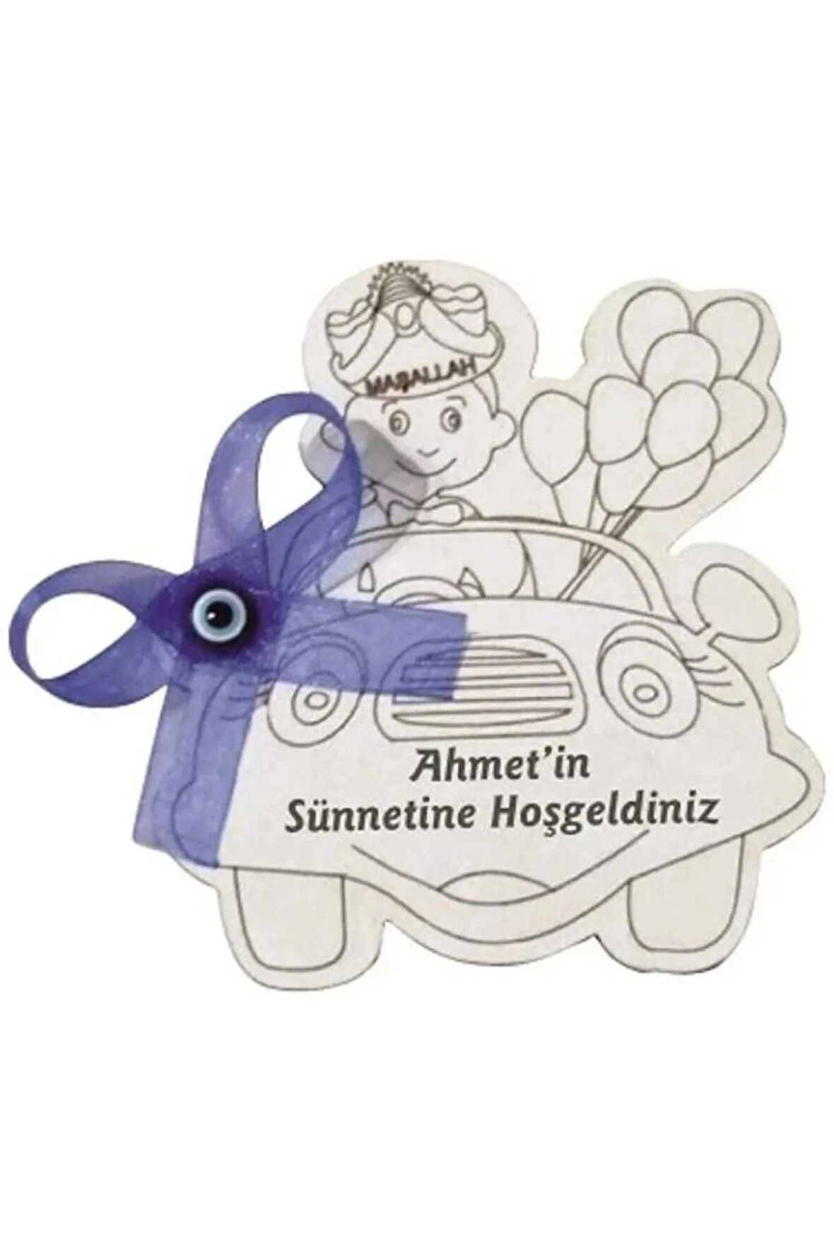 Ahşap Sünnet Hatırası Magnet, Dağıtmalık Hediyelik 30 Adet