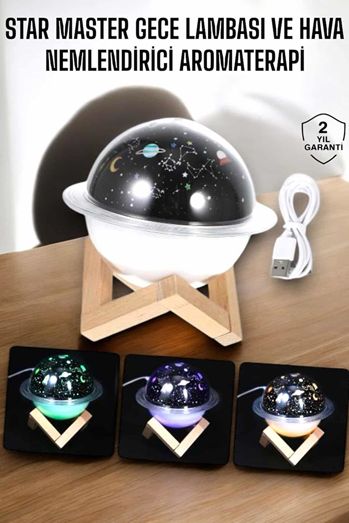 Aromaterapi Hava Nemlendirici Masa Ve Gece Lambası