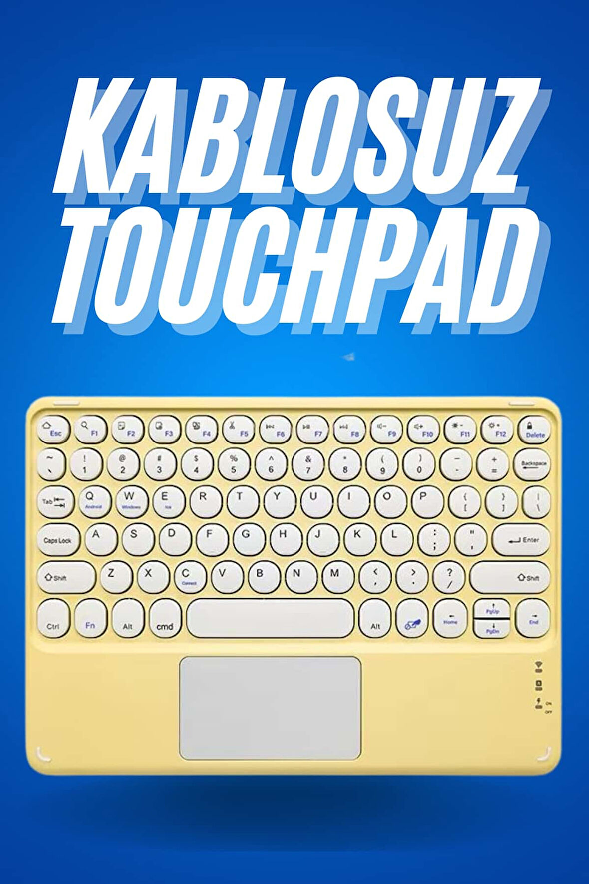 Bluetooth Touchpad Klavye İnce Taşınabilir Q Klavye