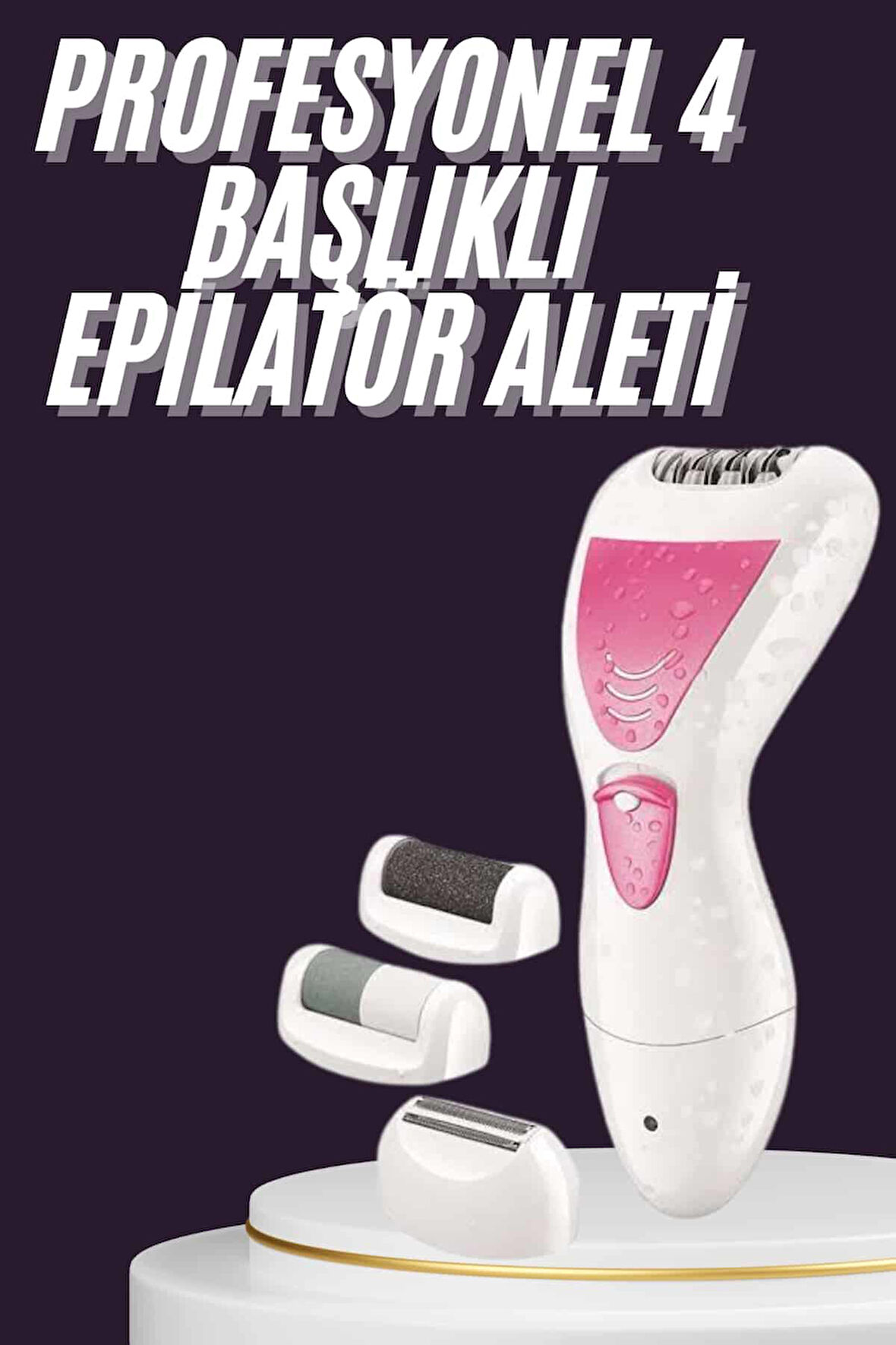 4 Başlıklı Lazer Öncesi Kısaltma Epilasyon Aleti Epilatör Çok Amaçlı