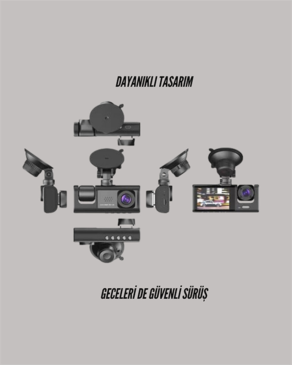 Ta-01 2.0 İnç Ekranlı 3 Kanallı Araç Kamerası