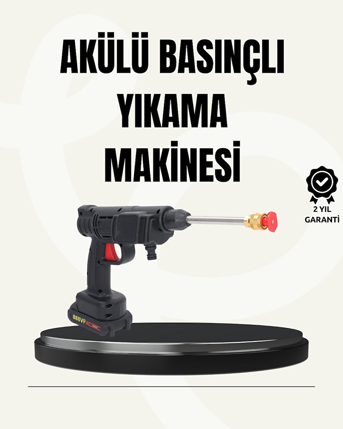 Tek Bataryali 48V Şarjlı Basınçlı Yıkama Makinesi