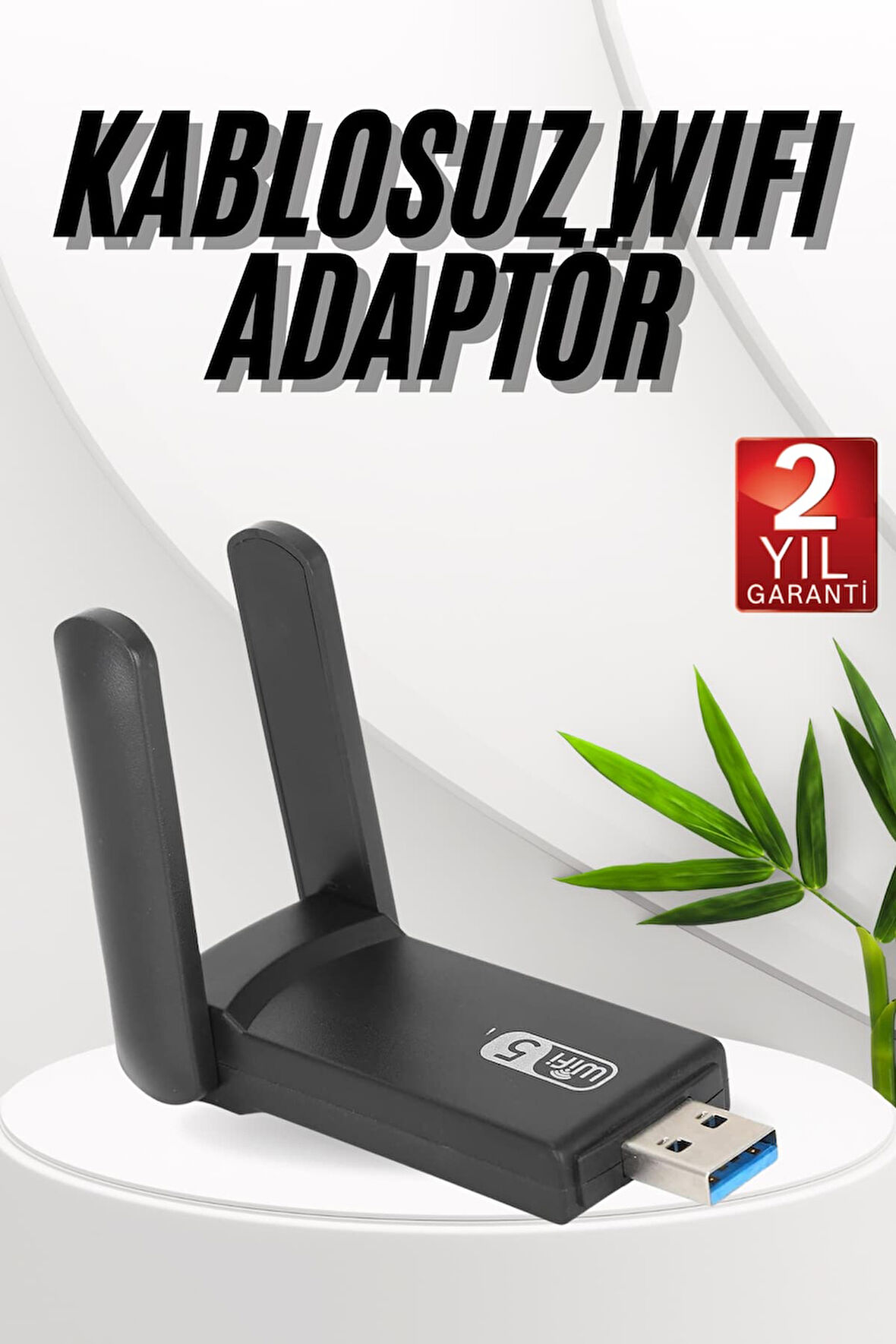 Wifi Adaptörü Bt5.0 Wifi 2'Si Bir Arada Çift Bantlı Çift Anten