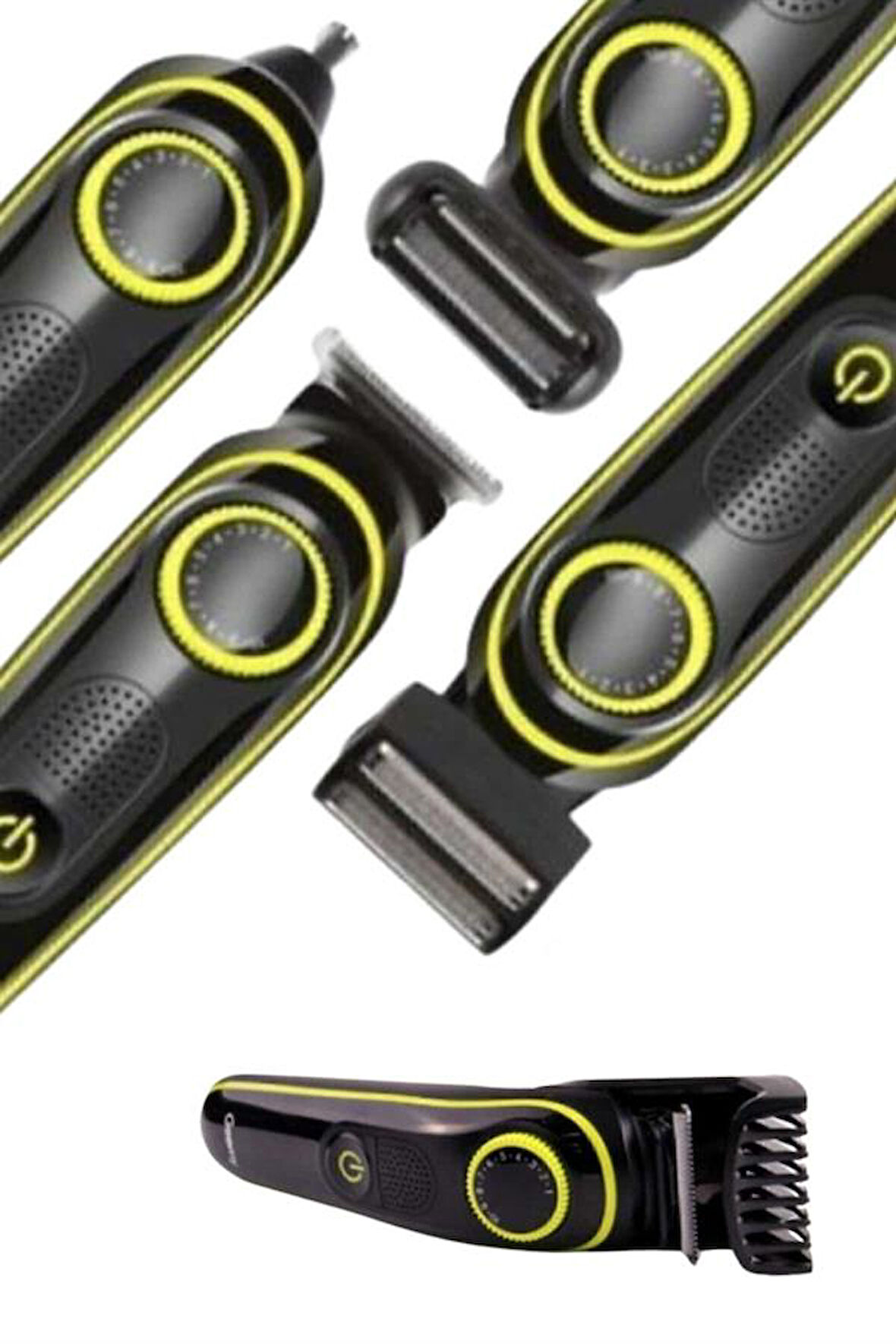 Saç Sakal Şekillendirici Tıraş Makinesi 5 Başlıklı Paslanmaz Çelik Bıçaklı Unısex