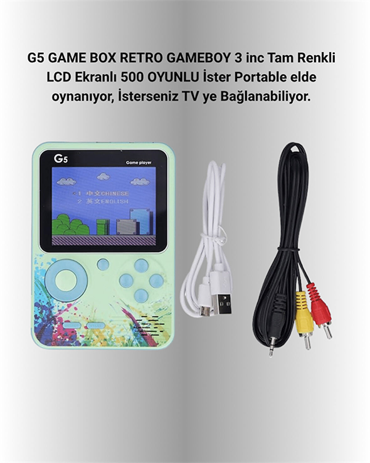 Tv Bağlantılı 500 Oyunlu Mini Gameboy Konsol