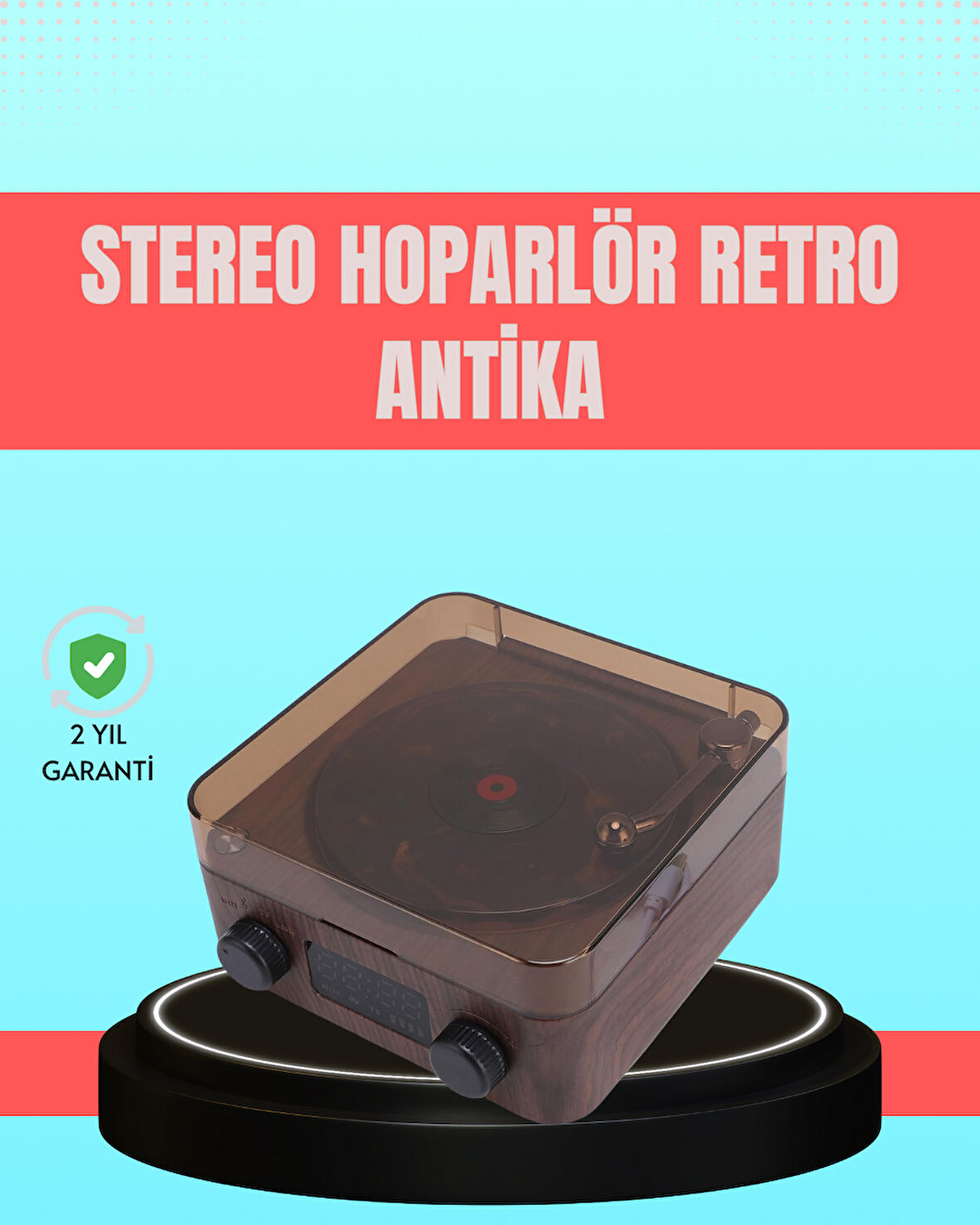 3-Ü-1 Arada Bluetooth Hoparlör – Işıklı Saat Ve Gece Lambası