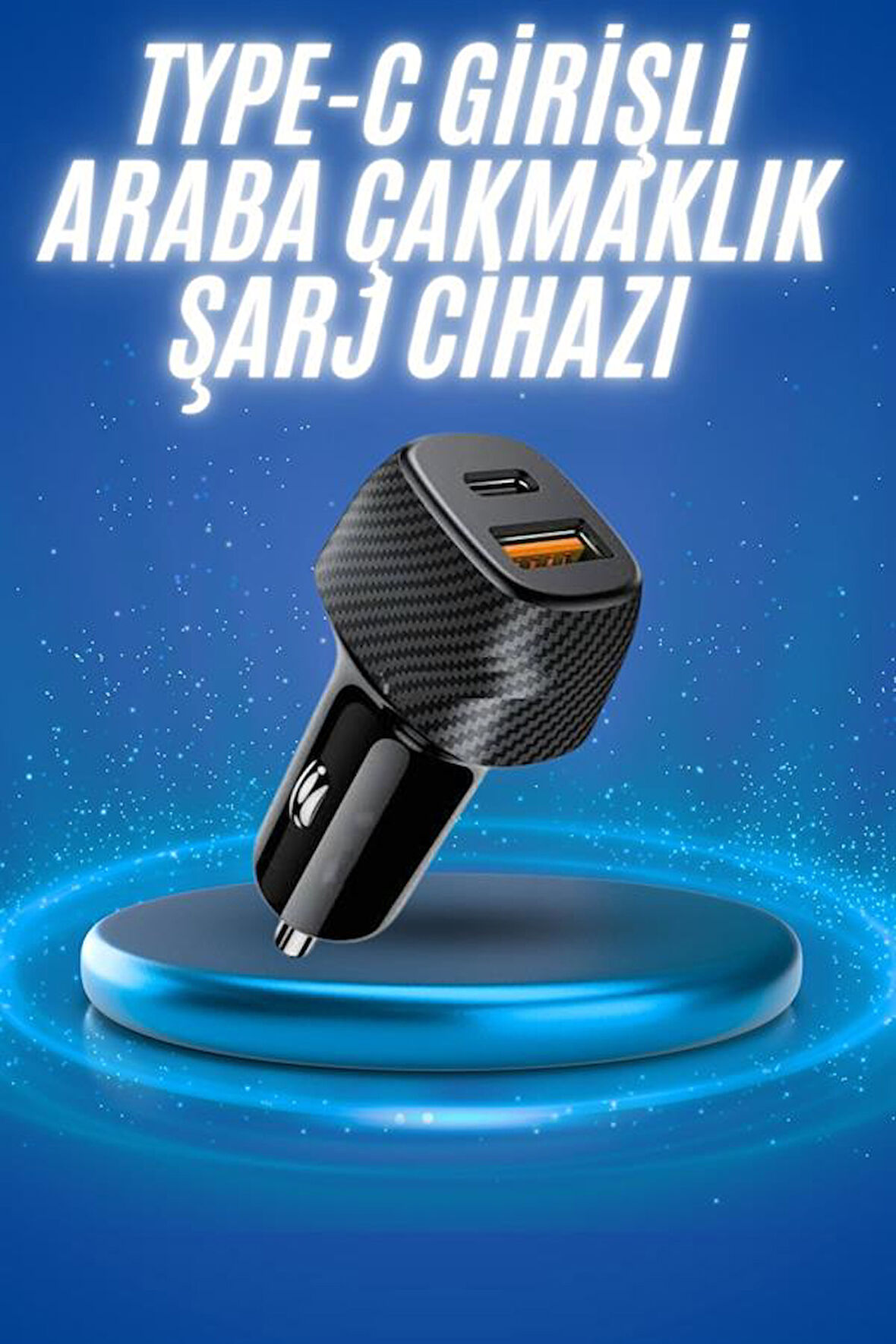 38W Oto Çakmaklık Araç Içi Şarj Cihazı Hızlı Şarj Uzun Ömürlü